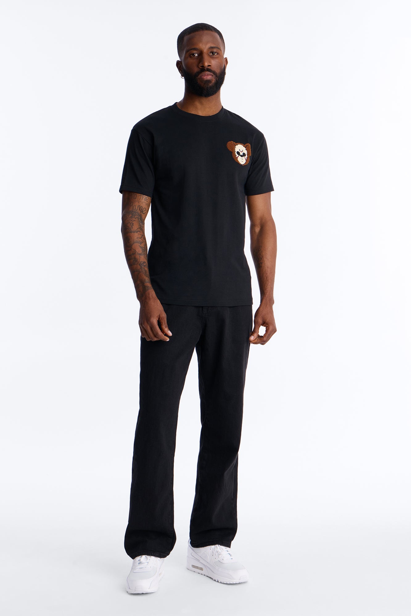 Savage Bear Chenille Patch Short Sleeve Tee - Black