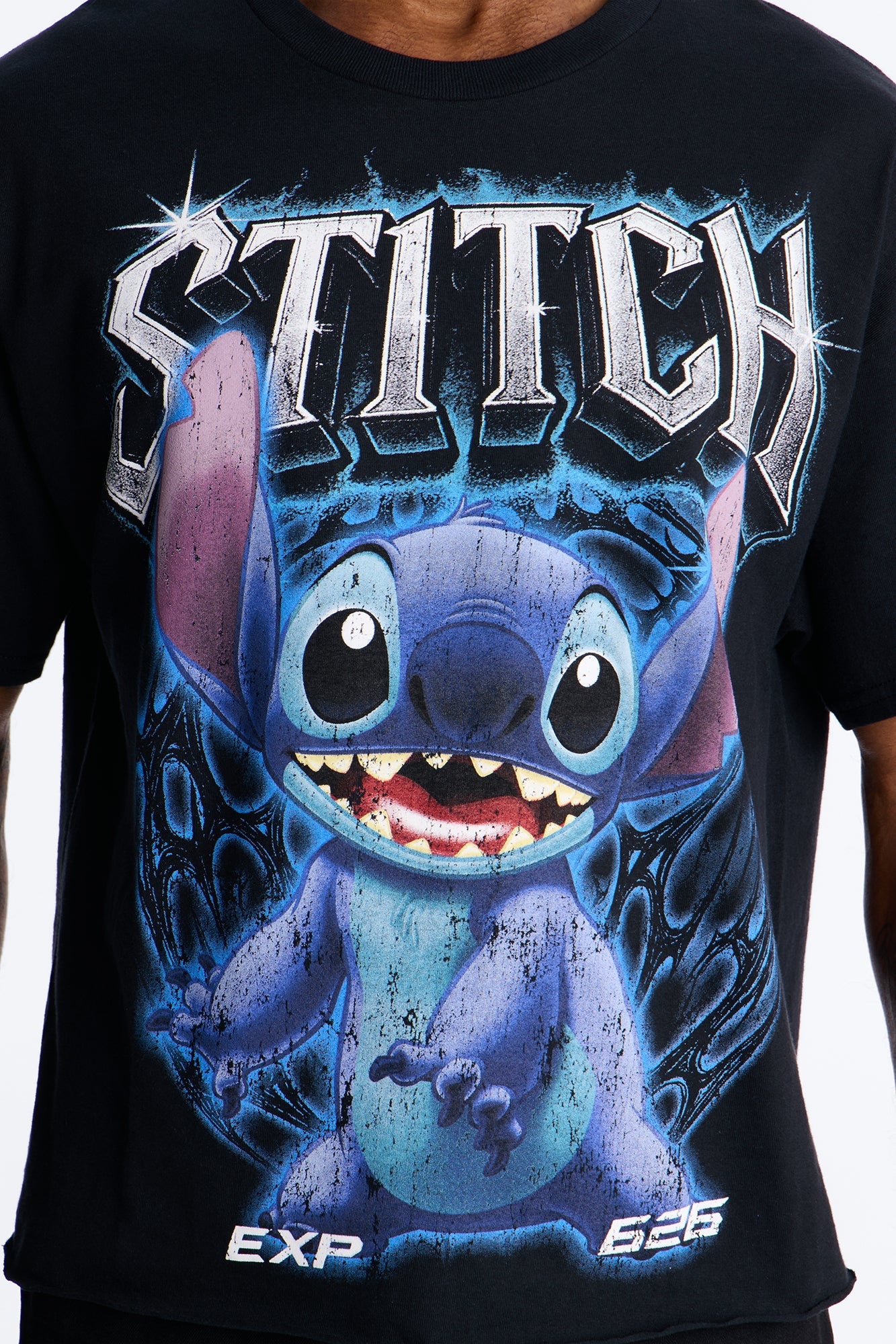 Disney Stitch Short Sleeve Tee - Black