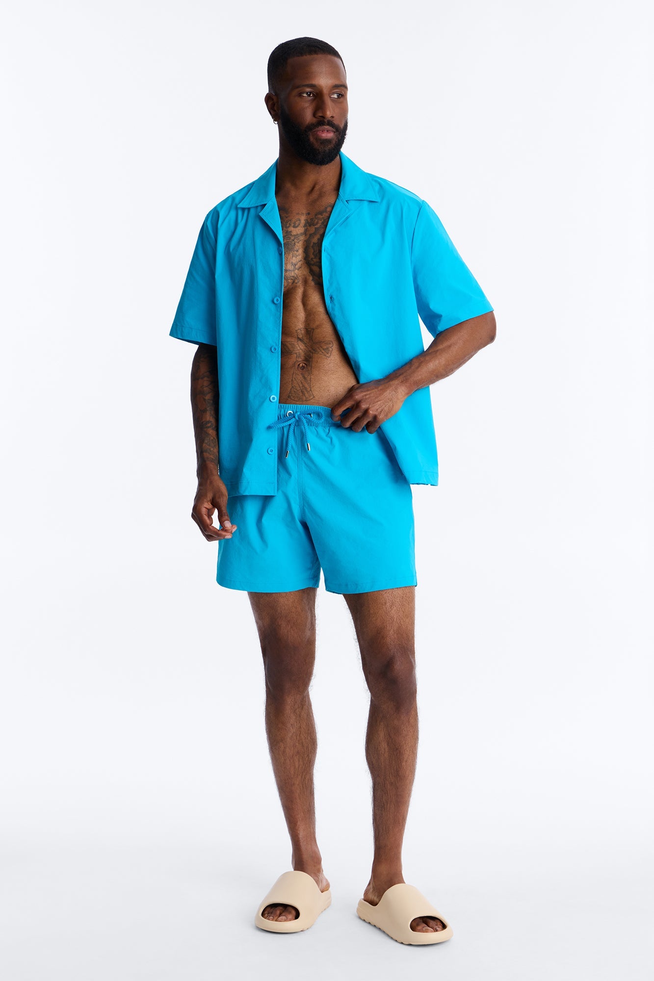 Montez Stretch Swim Trunk 6″ - Blue