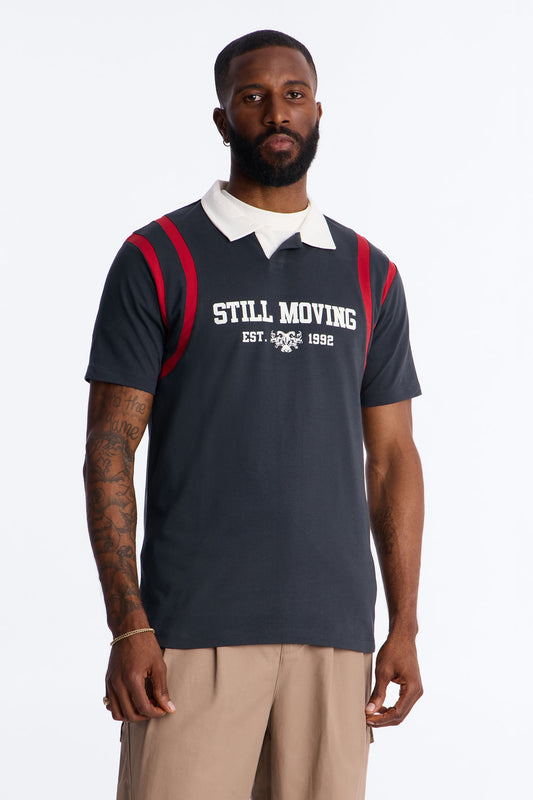 Relaxed Still Moving Polo - Black