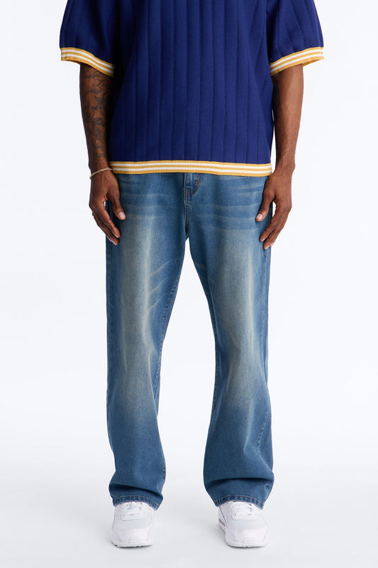 Everyday Baggy Clean Jean - Vintage Blue Wash