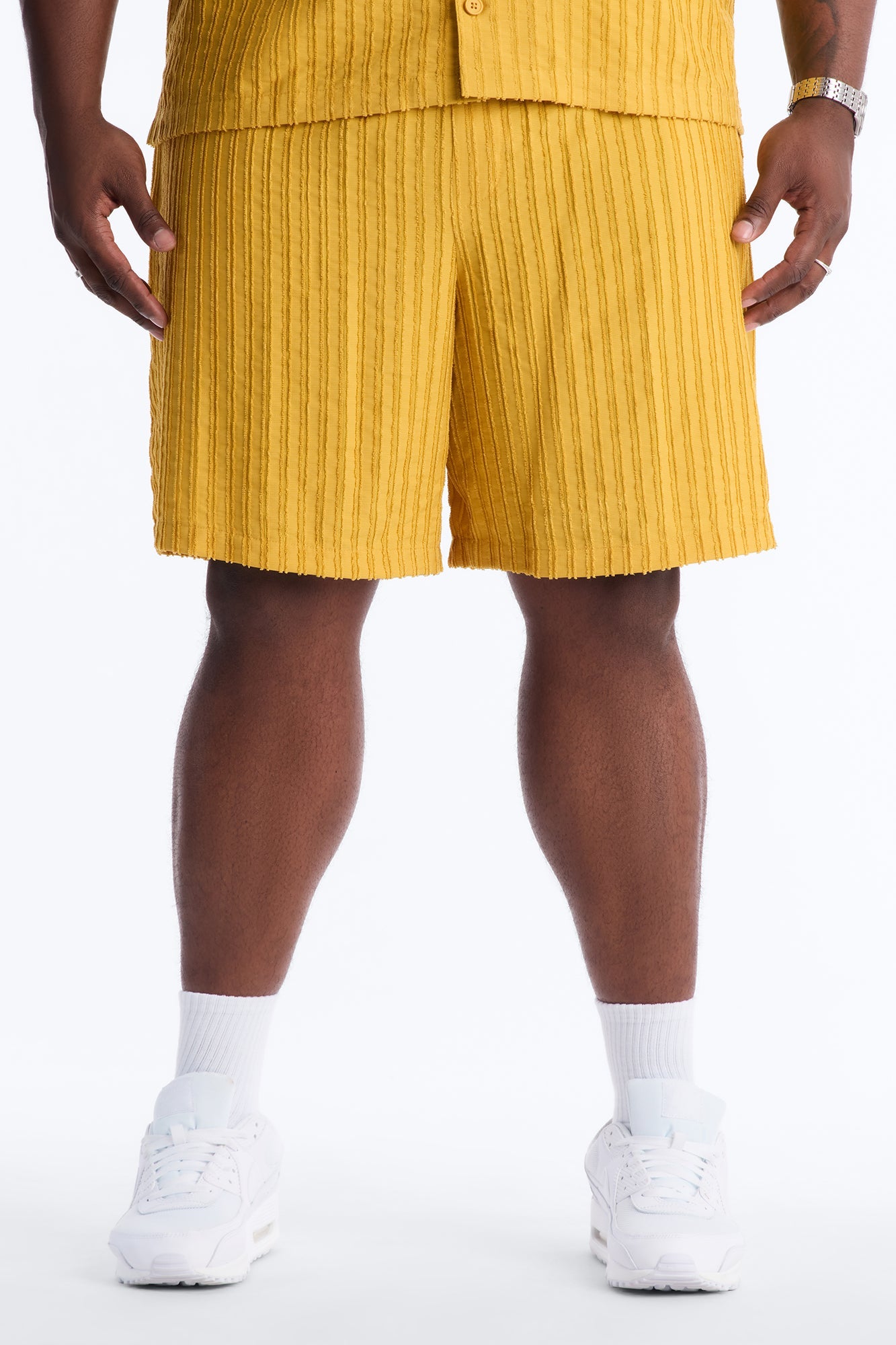 Relaxed Aegean Pleat Short - Mustard