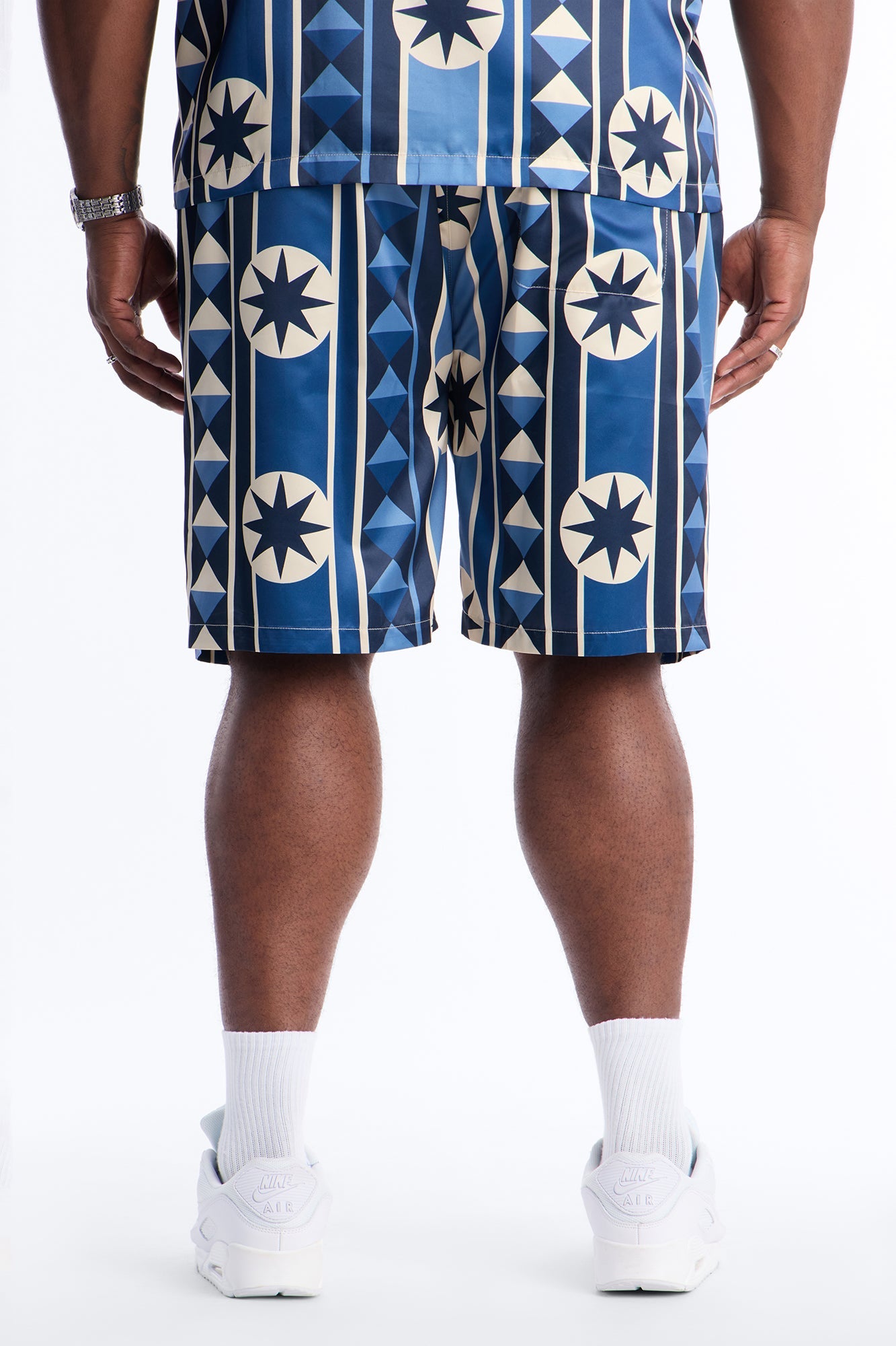 Toscana Geo Relaxed Short - Blue