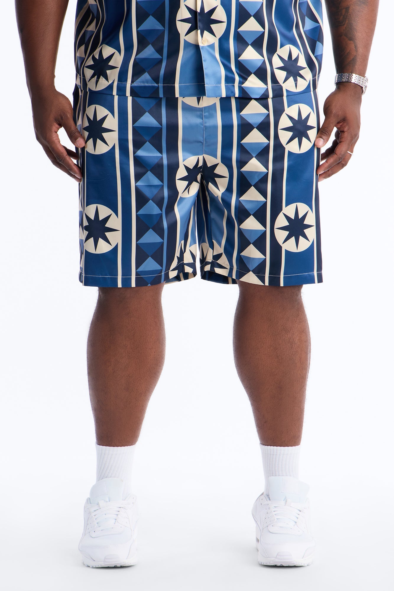 Toscana Geo Relaxed Short - Blue