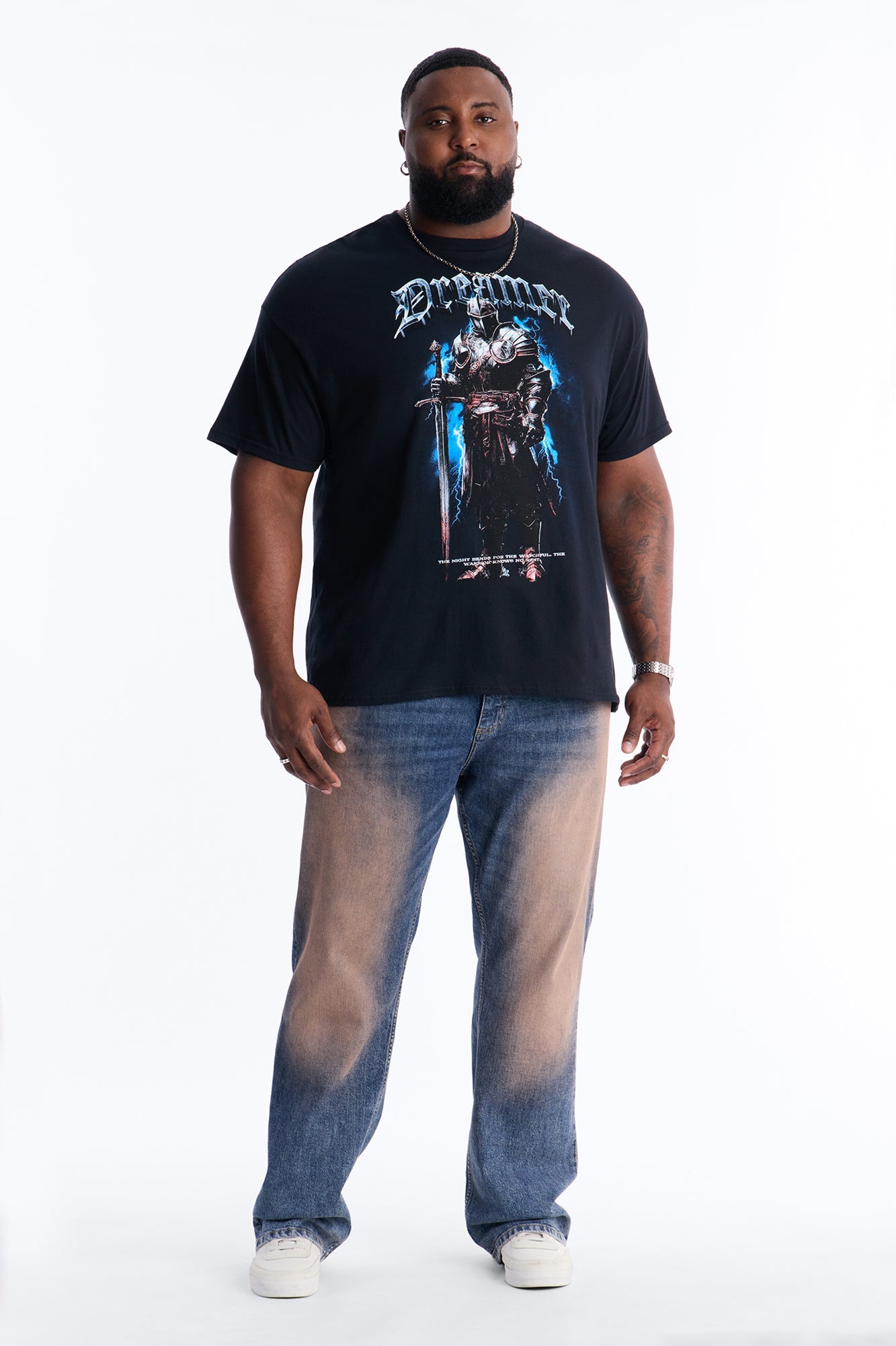 Dreamer And Fighter Short Sleeve Tee - Black