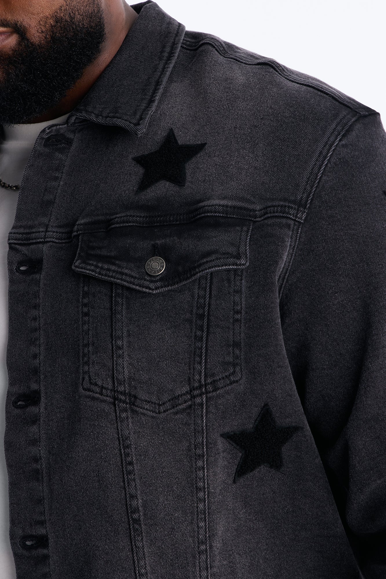 Stellar Denim Trucker Jacket - Black Wash