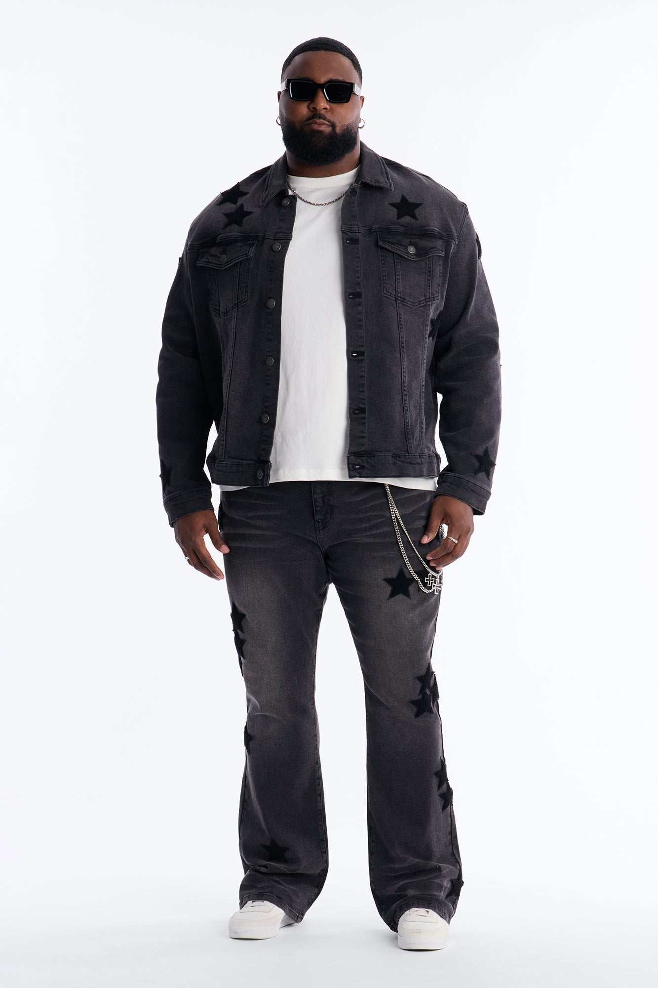 Stacked Skinny Flare Stellar Jean - Black Wash