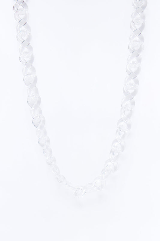 Thick Clear Infinity Chain Necklace - Clear
