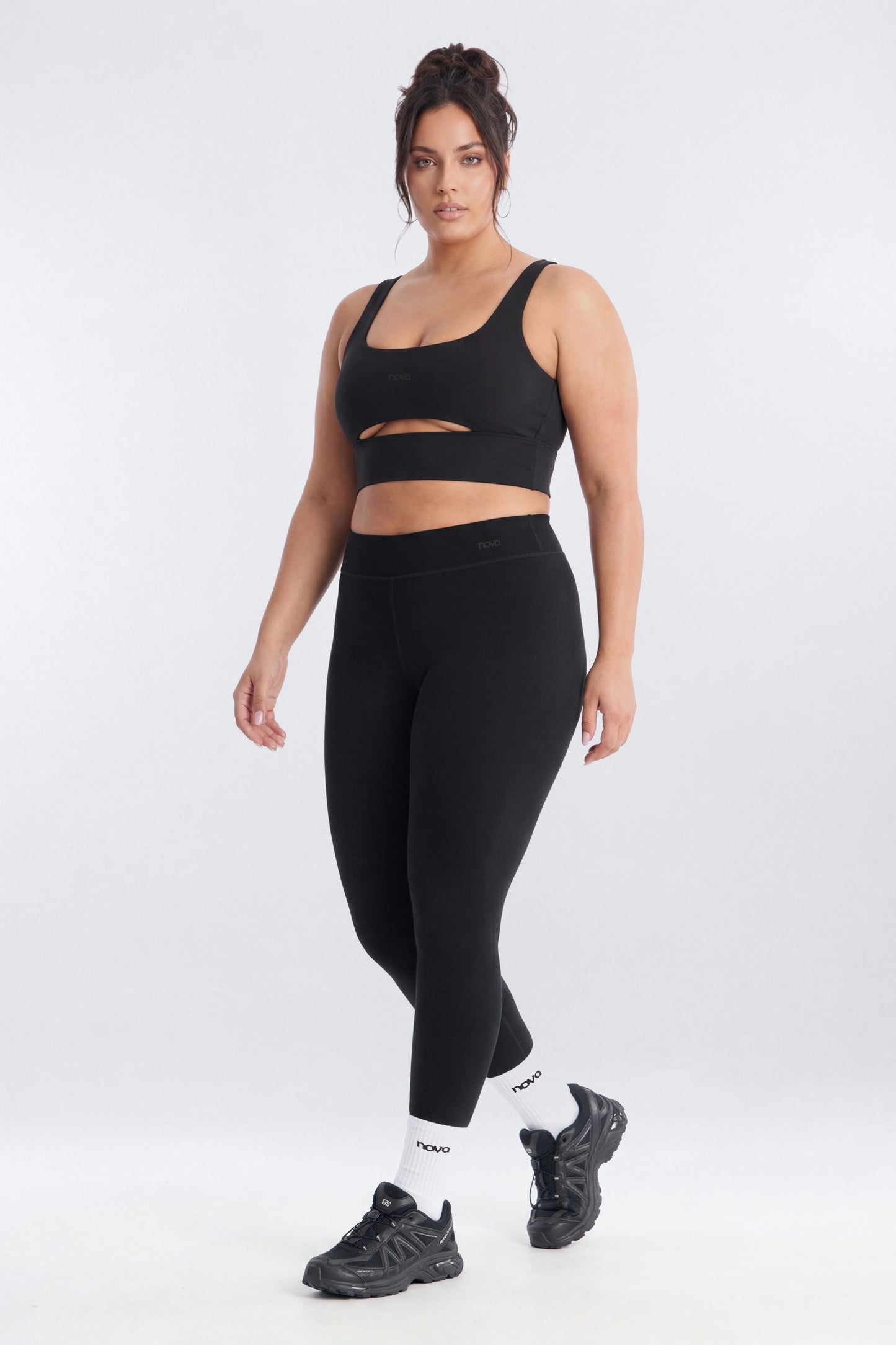 ButterSoft™ Cut Out Long Line Sports Bra - Black