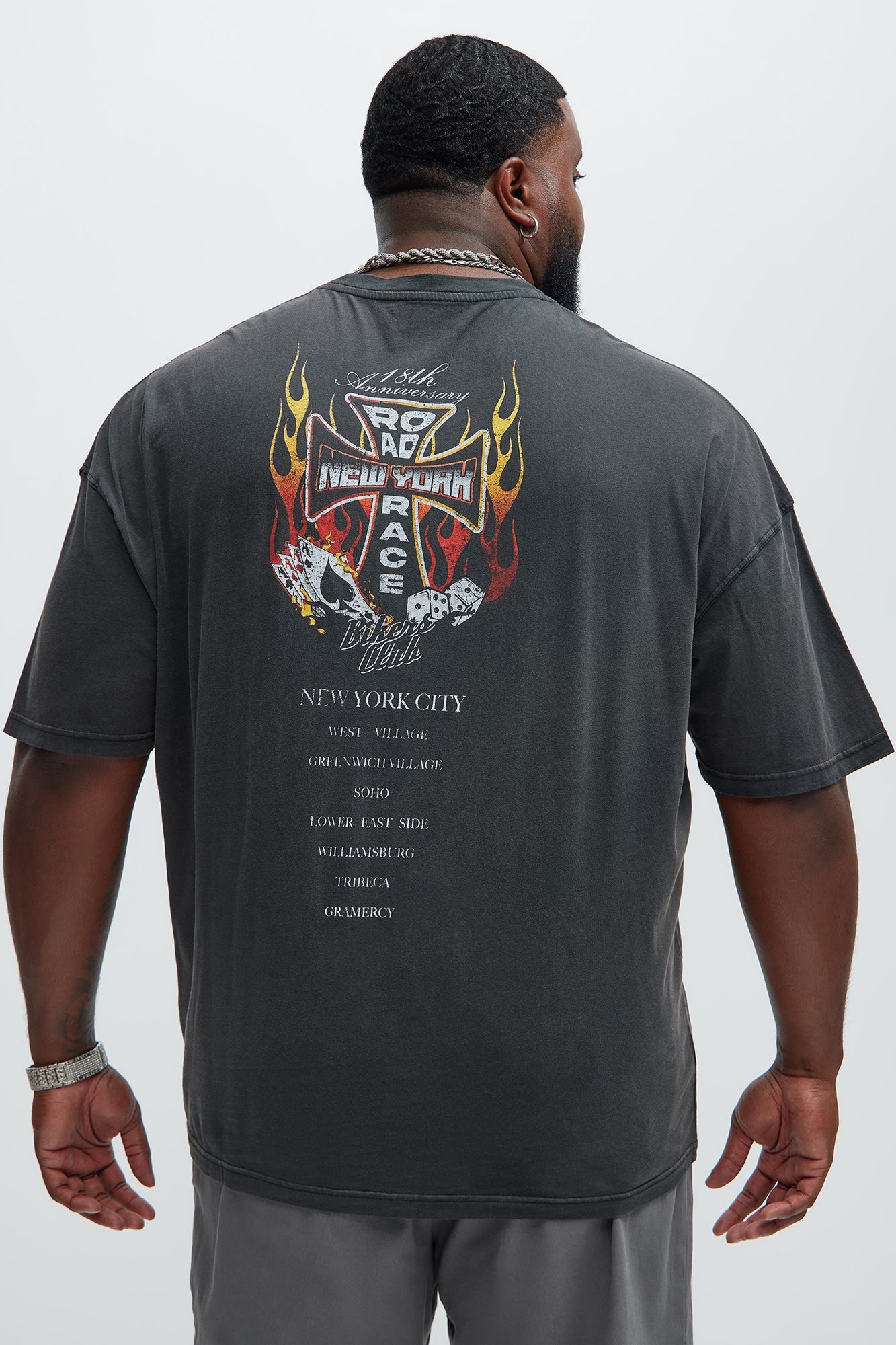 Road Race Oversized Short Sleeve Tee - Black