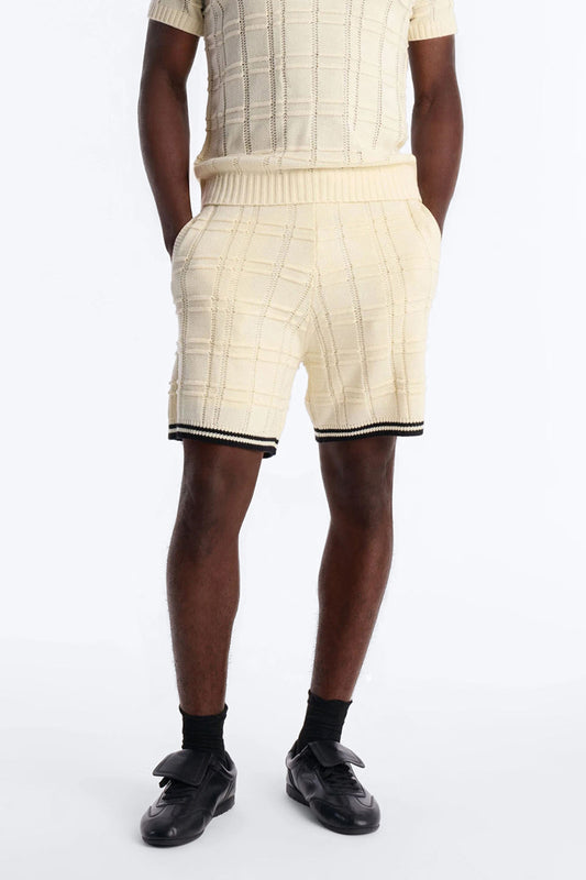 Relaxed Riviera Knit Short - Cream