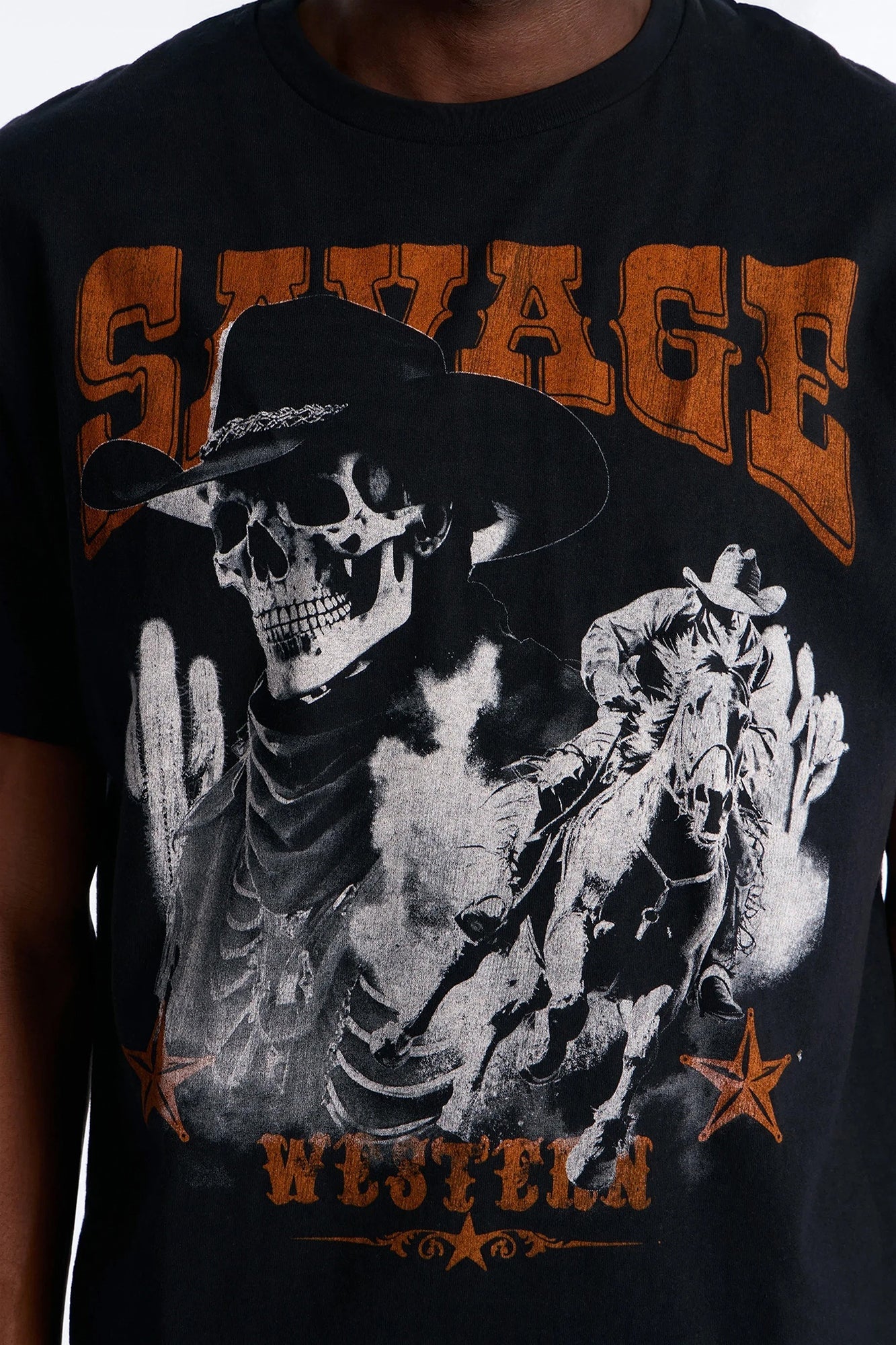 Savage Urban Outlaw Oversized Short Sleeve Tee - Black