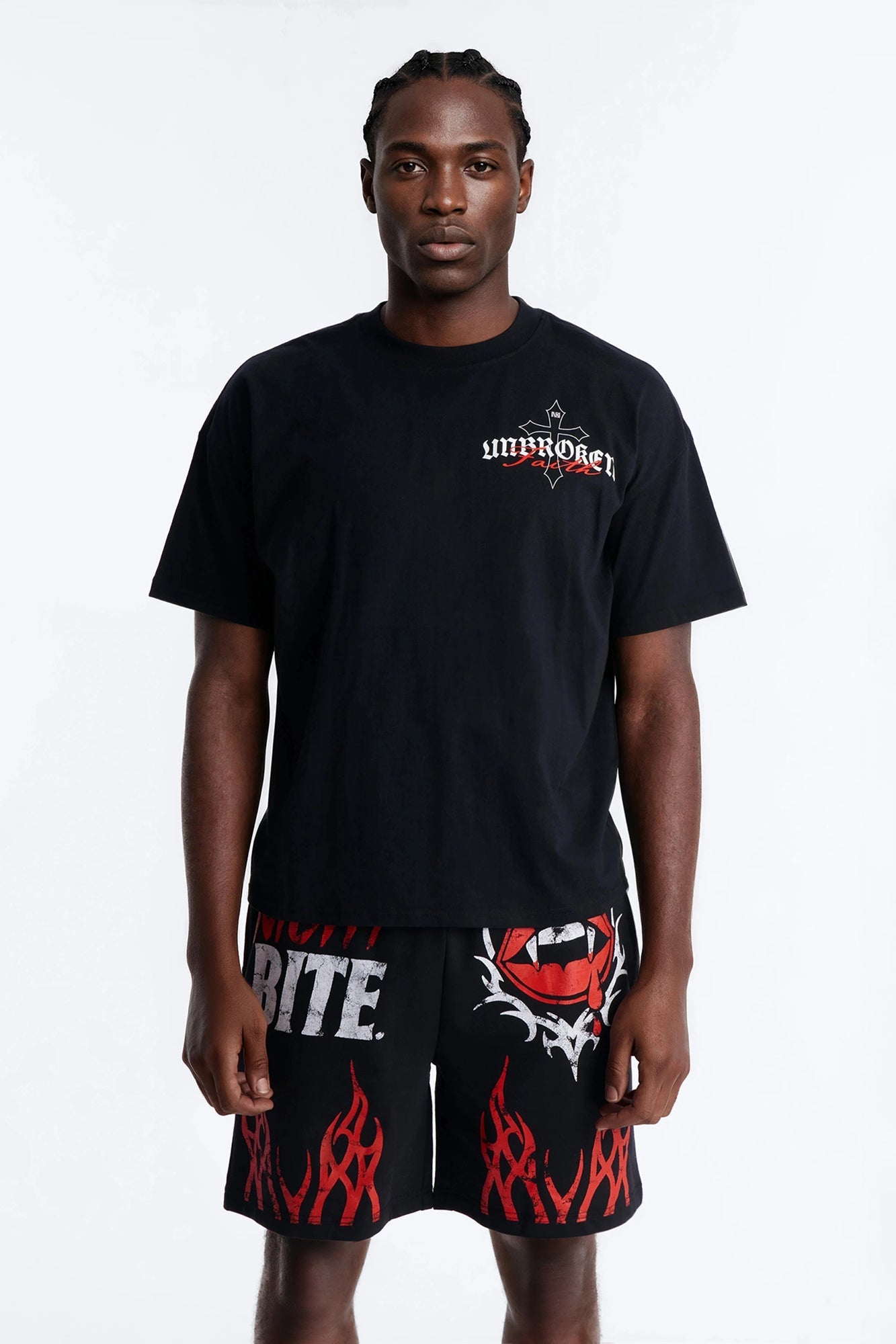 Unbroken Faith Heavy Weight Boxy Short Sleeve Tee - Black