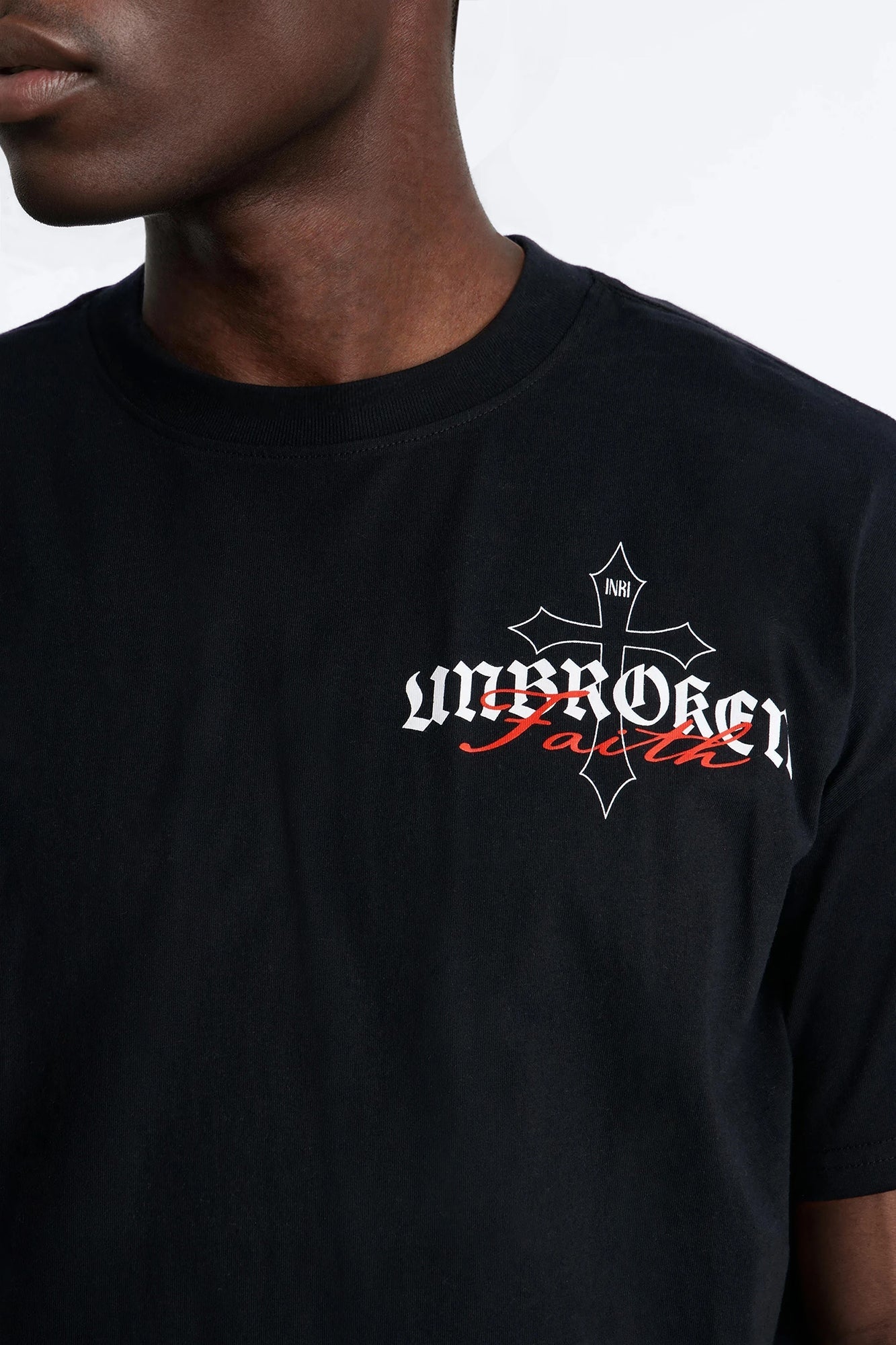 Unbroken Faith Heavy Weight Boxy Short Sleeve Tee - Black