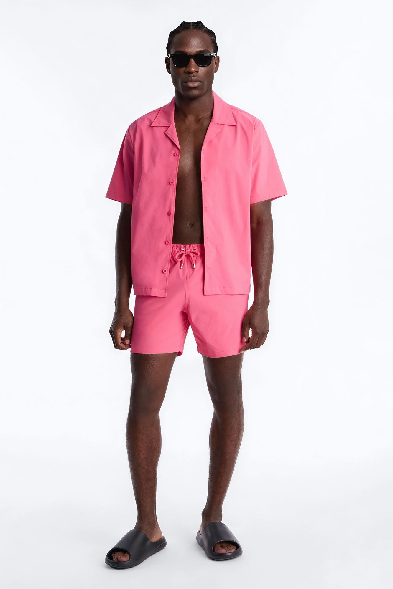 Montez Stretch Swim Trunk 6″ - Hot Pink