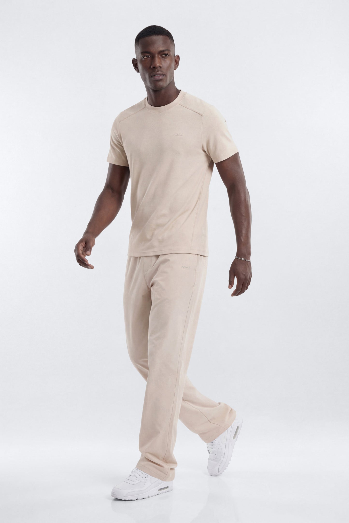 HexTech™ Crew Neck Active Top - Oat Milk