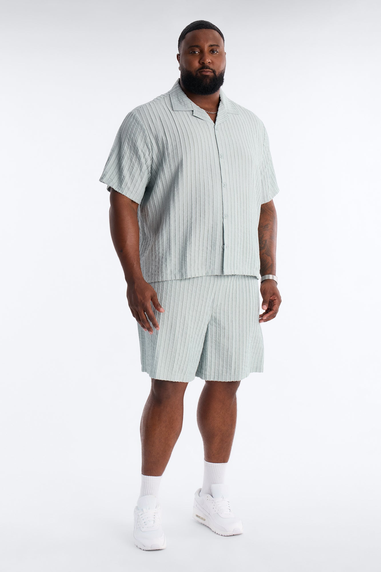 Relaxed Aegean Pleat Short - Sage