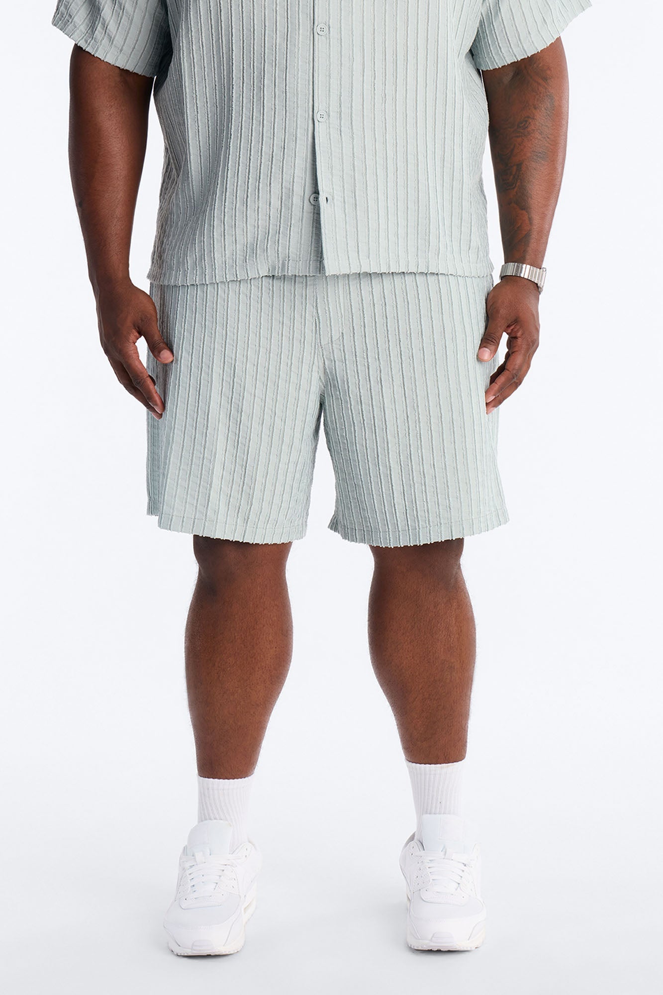 Relaxed Aegean Pleat Short - Sage