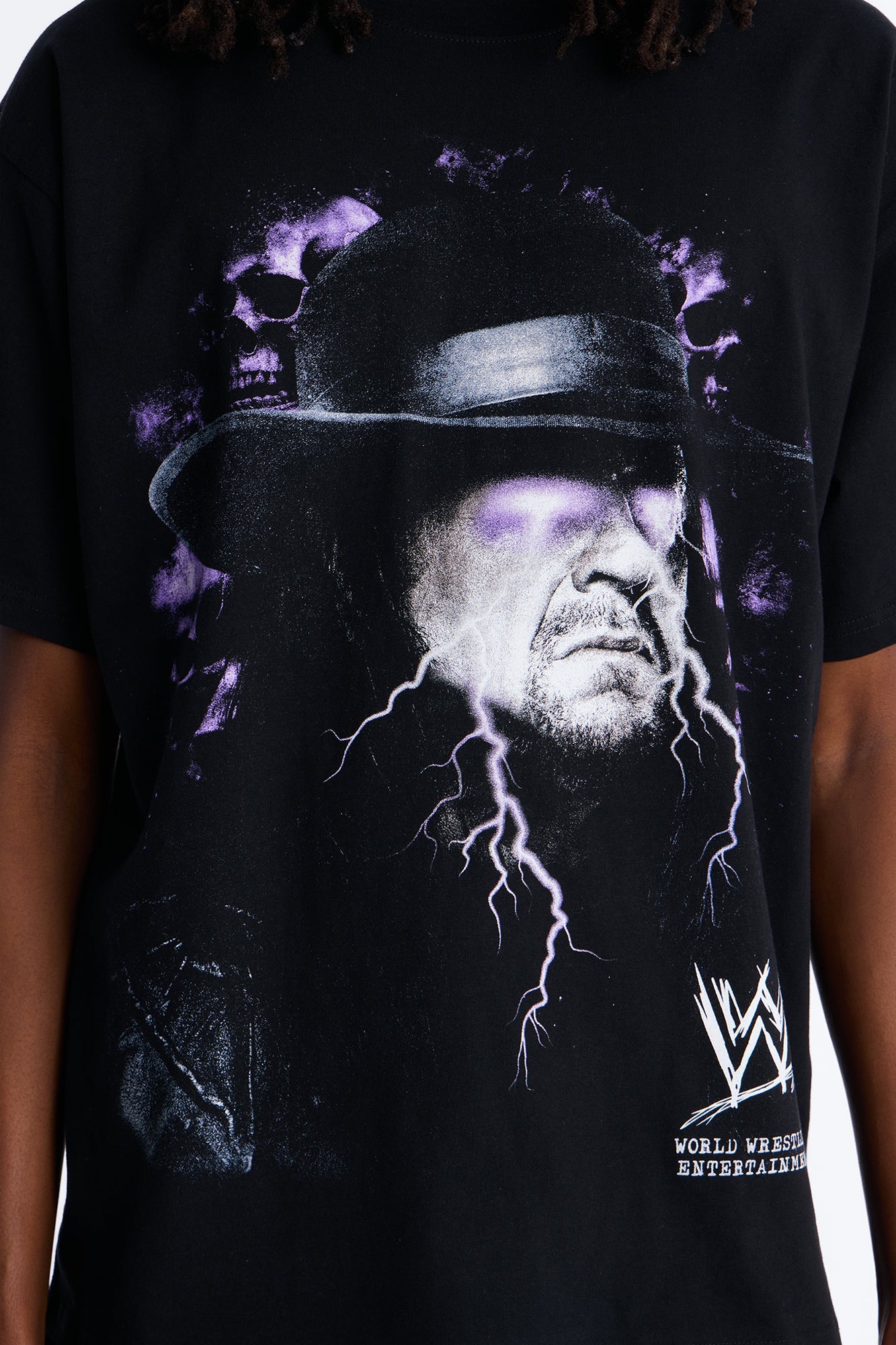 WWE Undertaker Heavy Weight Oversized Short Sleeve Tee - Black