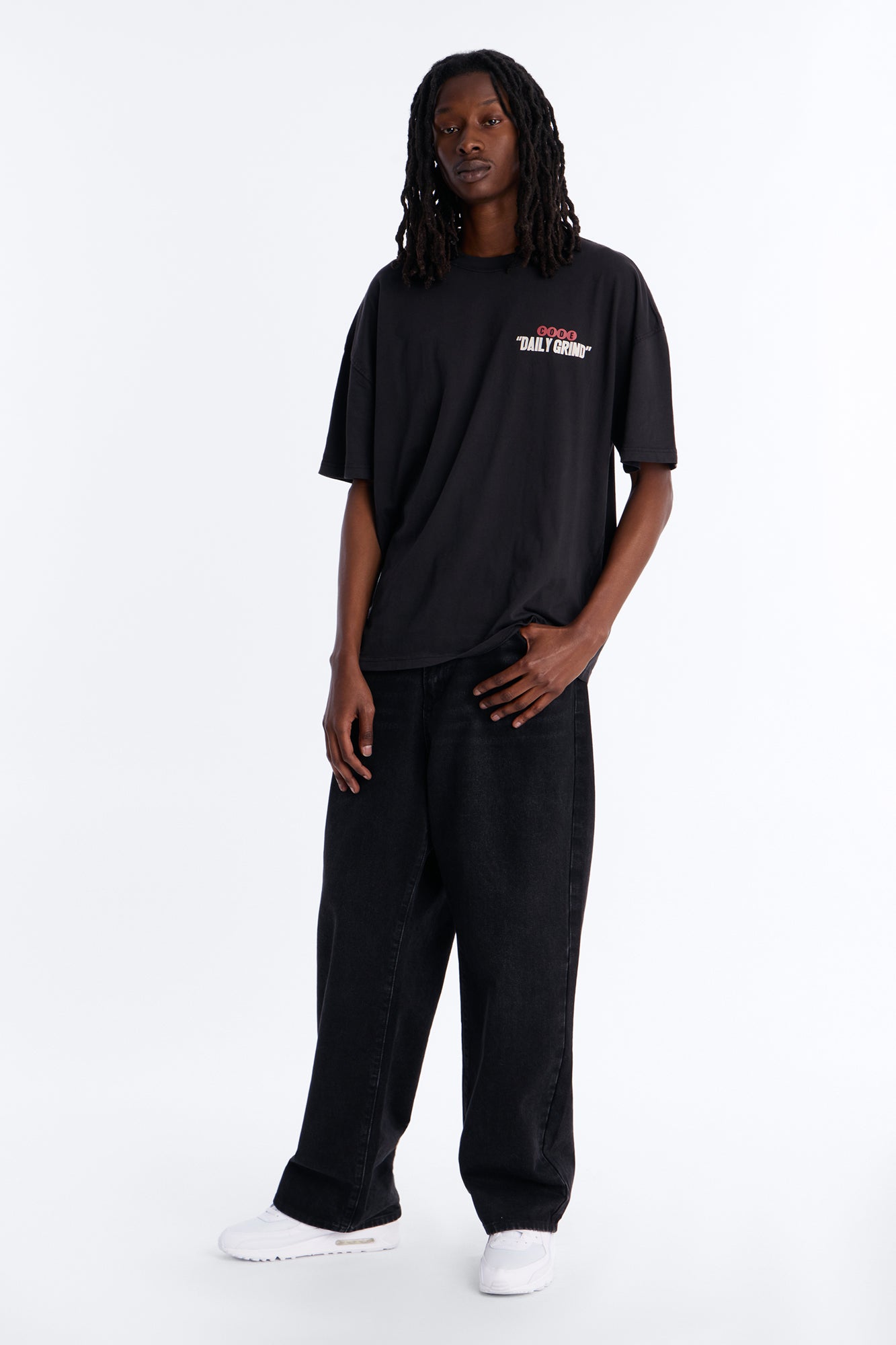 Daily Grind Oversized Short Sleeve Tee - Black Wash