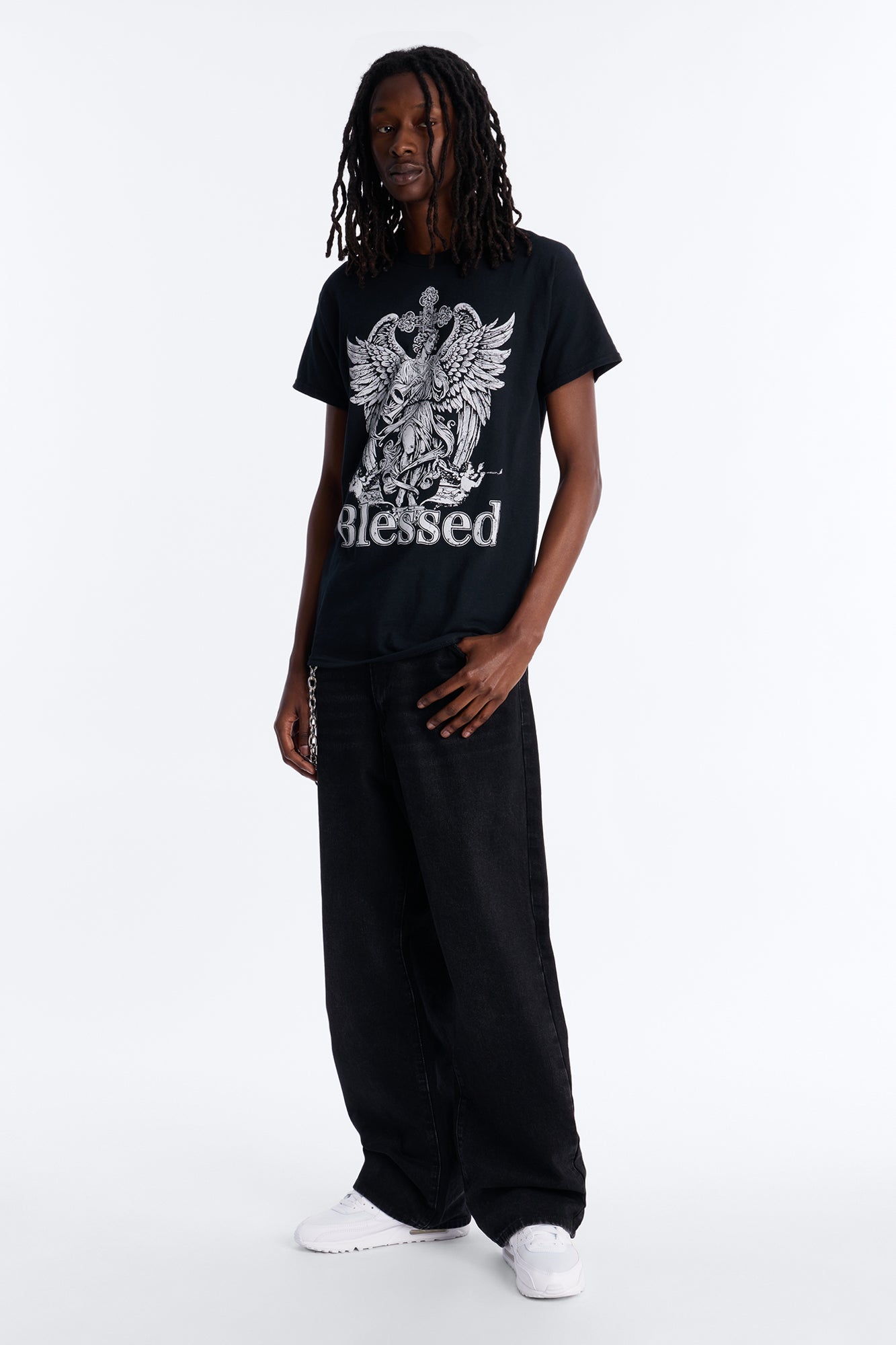La Familia Blessed Angel Short Sleeve Tee - Black