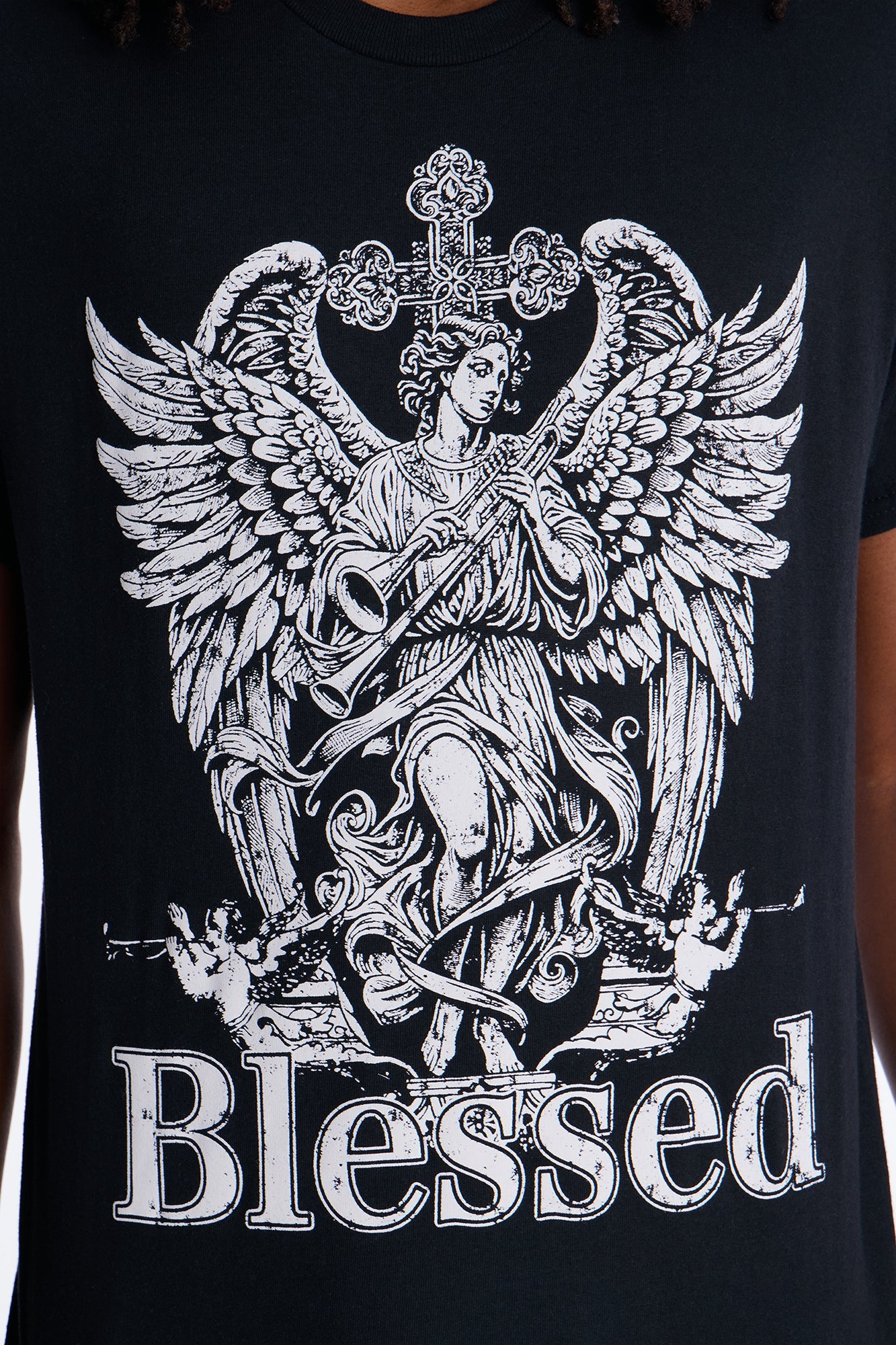 La Familia Blessed Angel Short Sleeve Tee - Black