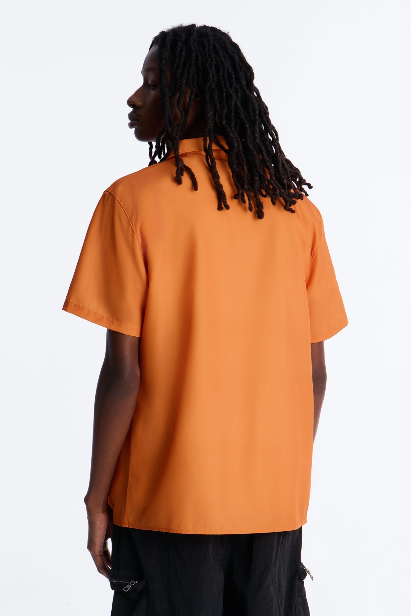 Relaxed Golden Sunshine Petals Button Up Shirt - Orange