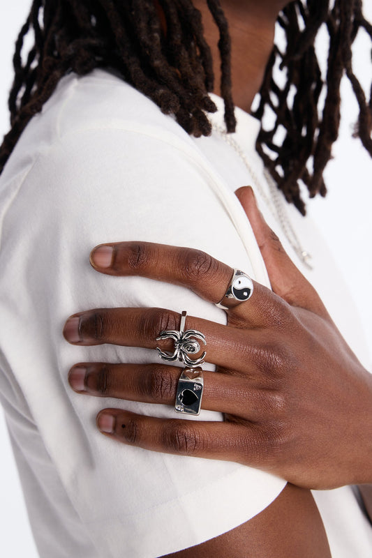 Arcane Shadows Multi Size Ring Set - Silver