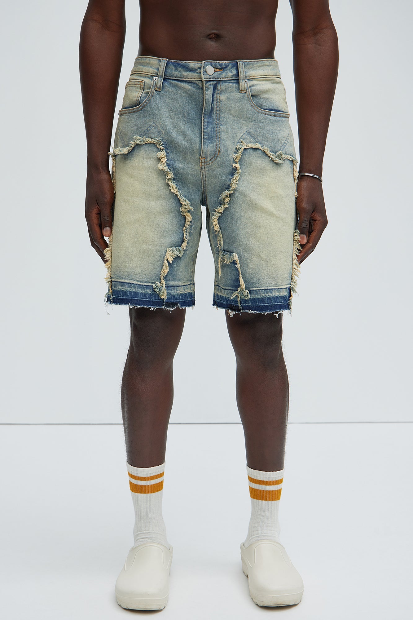 Barker Relaxed Denim Shorts - Vintage Blue Wash