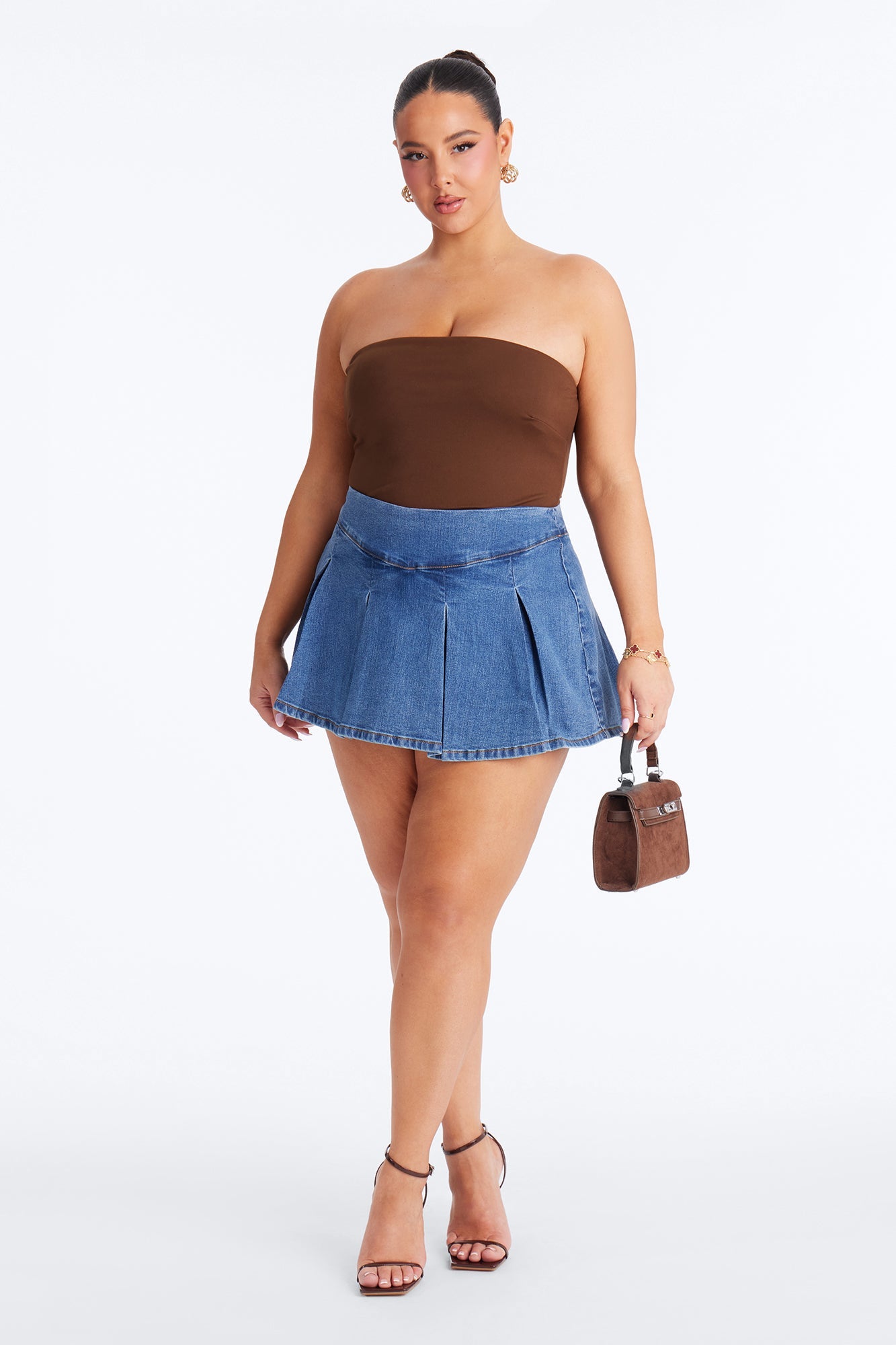 Told You So Denim Micro Mini Skort - Medium Wash Fashion Nova