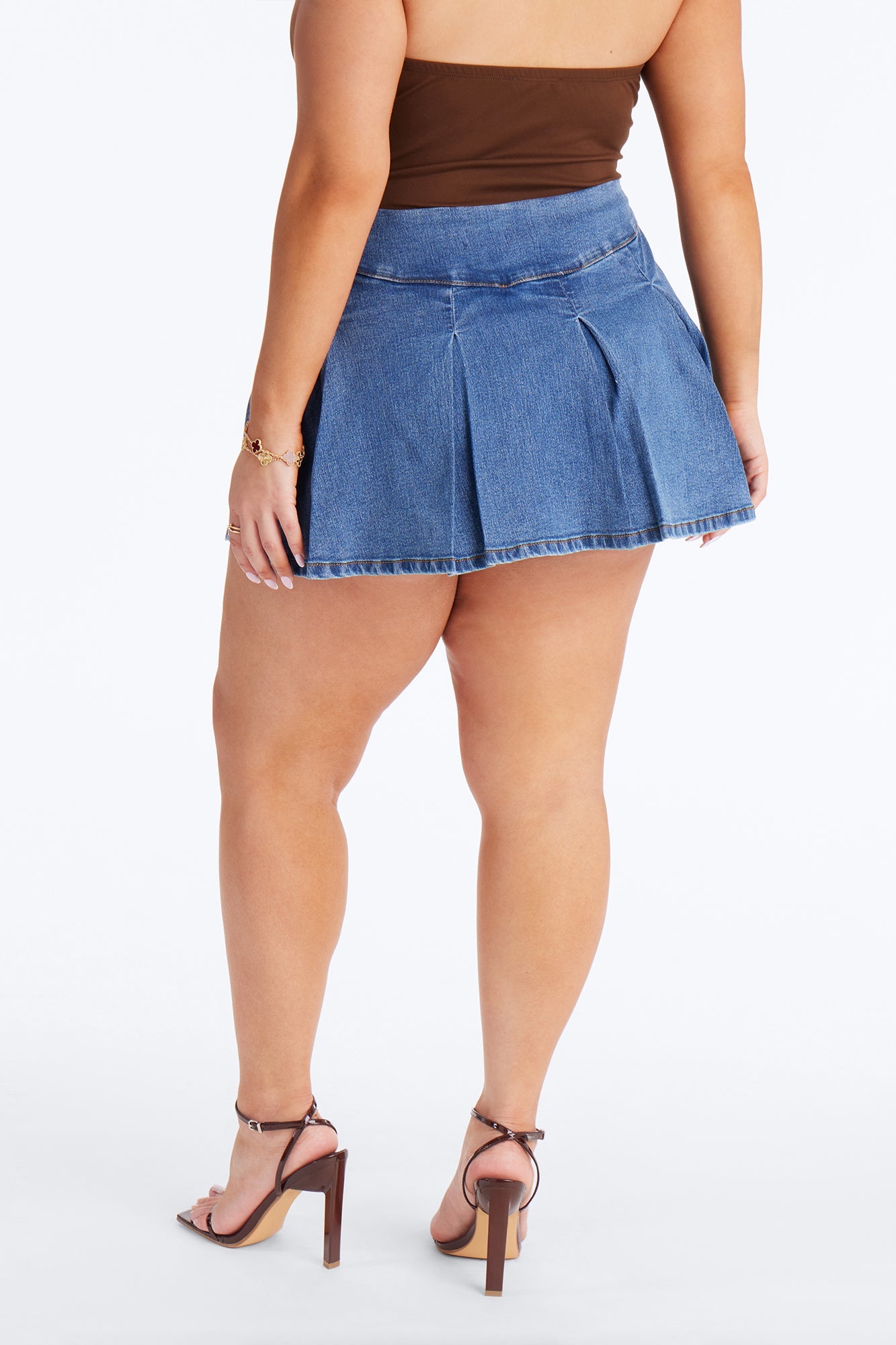 Told You So Denim Micro Mini Skort - Medium Wash Fashion Nova
