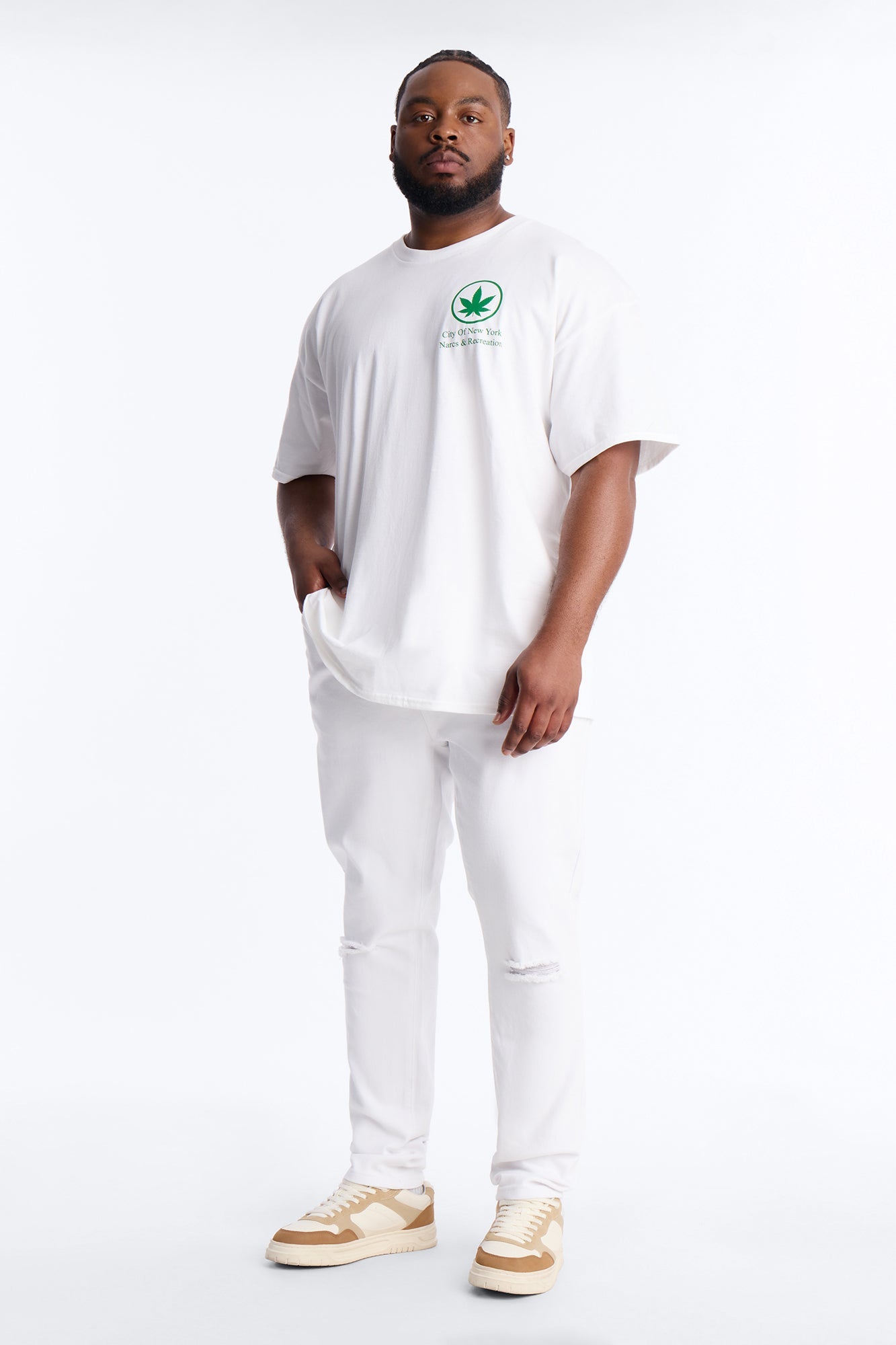 NYC Recreation Vibes Short Sleeve Tee - White