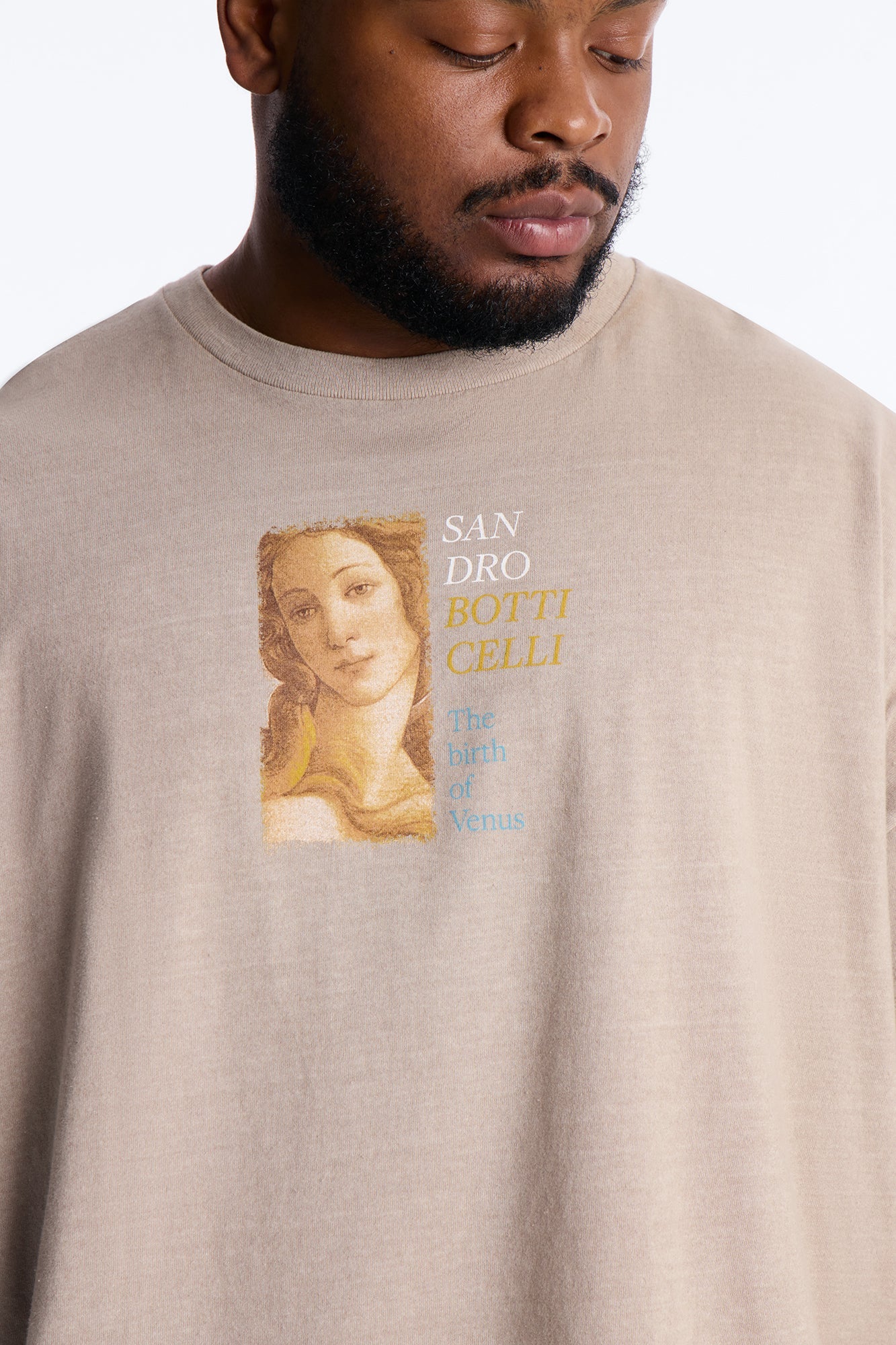 Birth Of Venus Botticelli Short Sleeve Tee - Taupe