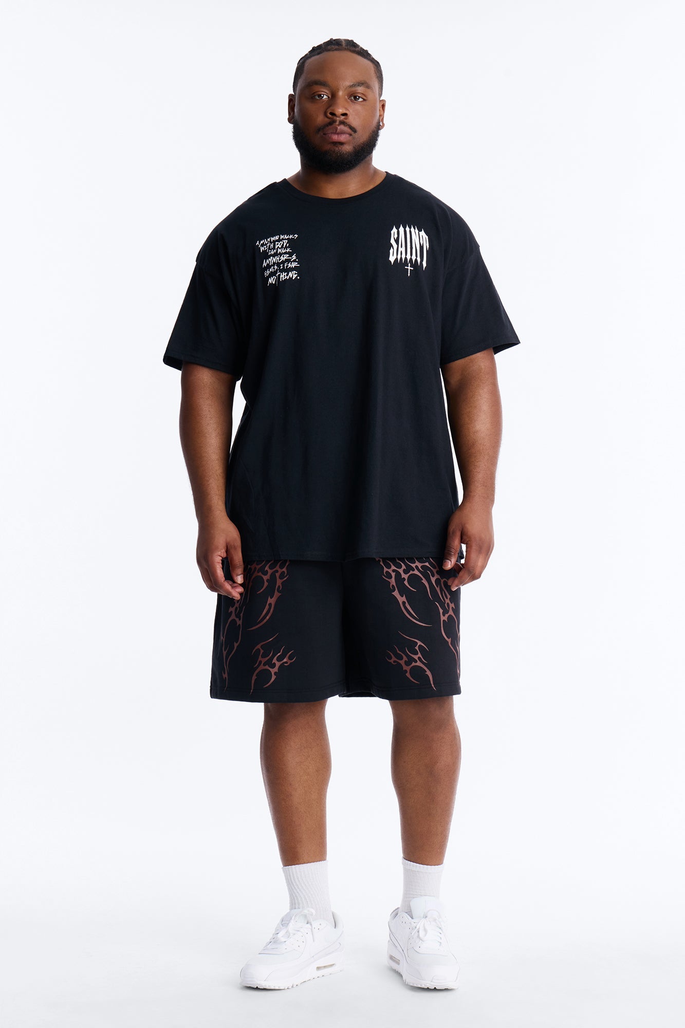 Saint Fear Nothing Oversized Short Sleeve Tee - Black