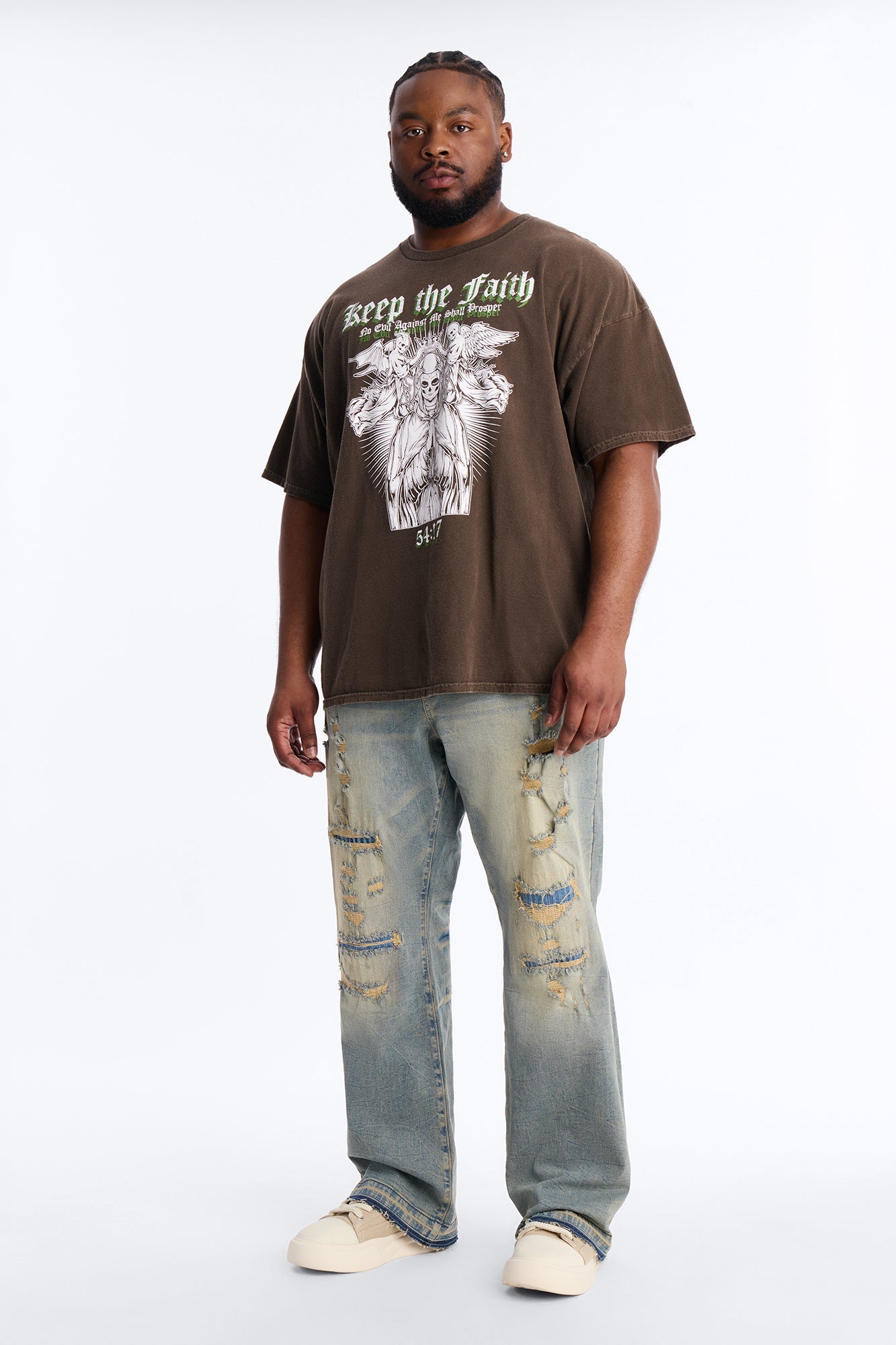 Undercover Slim Stacked Flare Jeans - Vintage Blue Wash