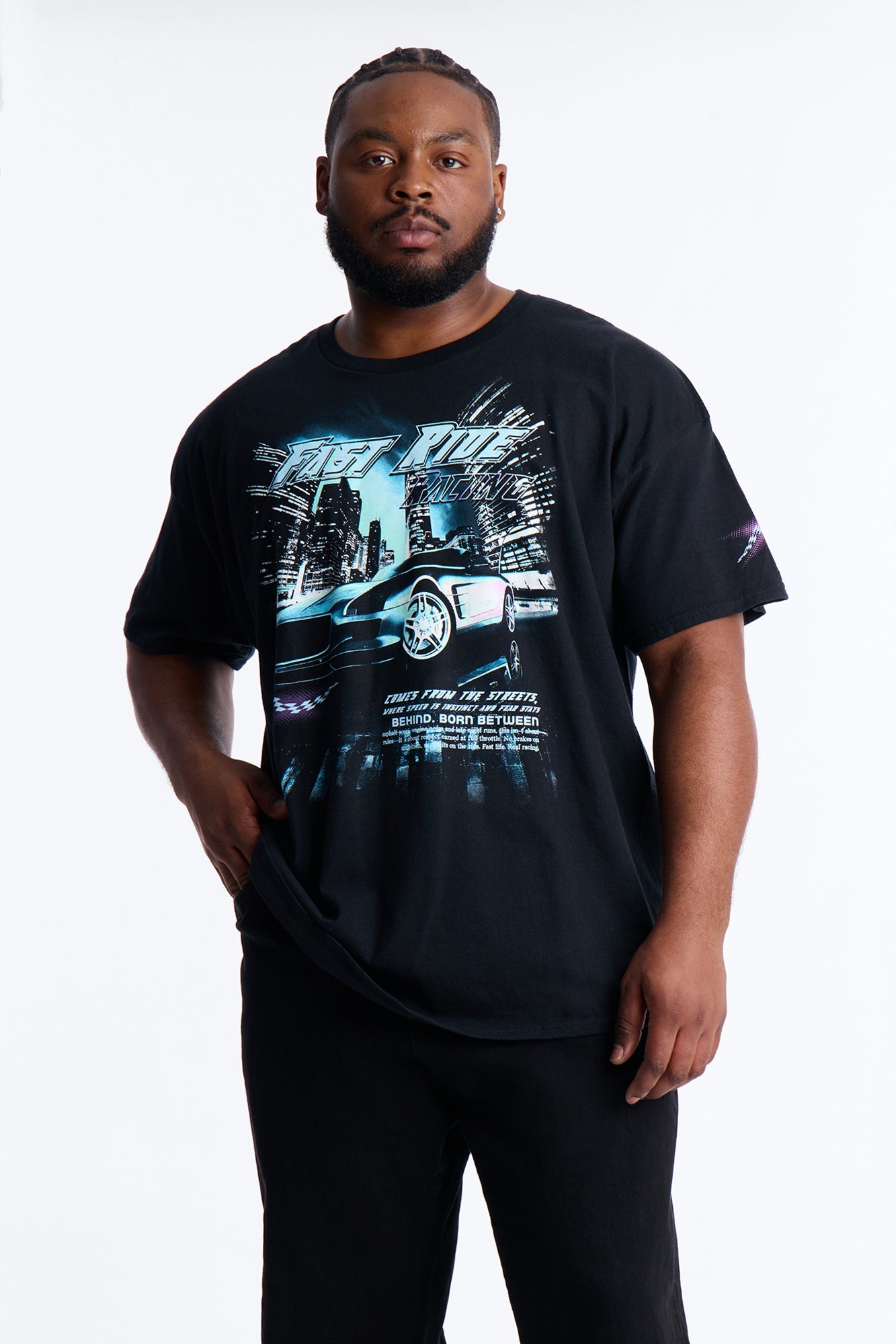 Fast Ride Racing Short Sleeve Tee - Black