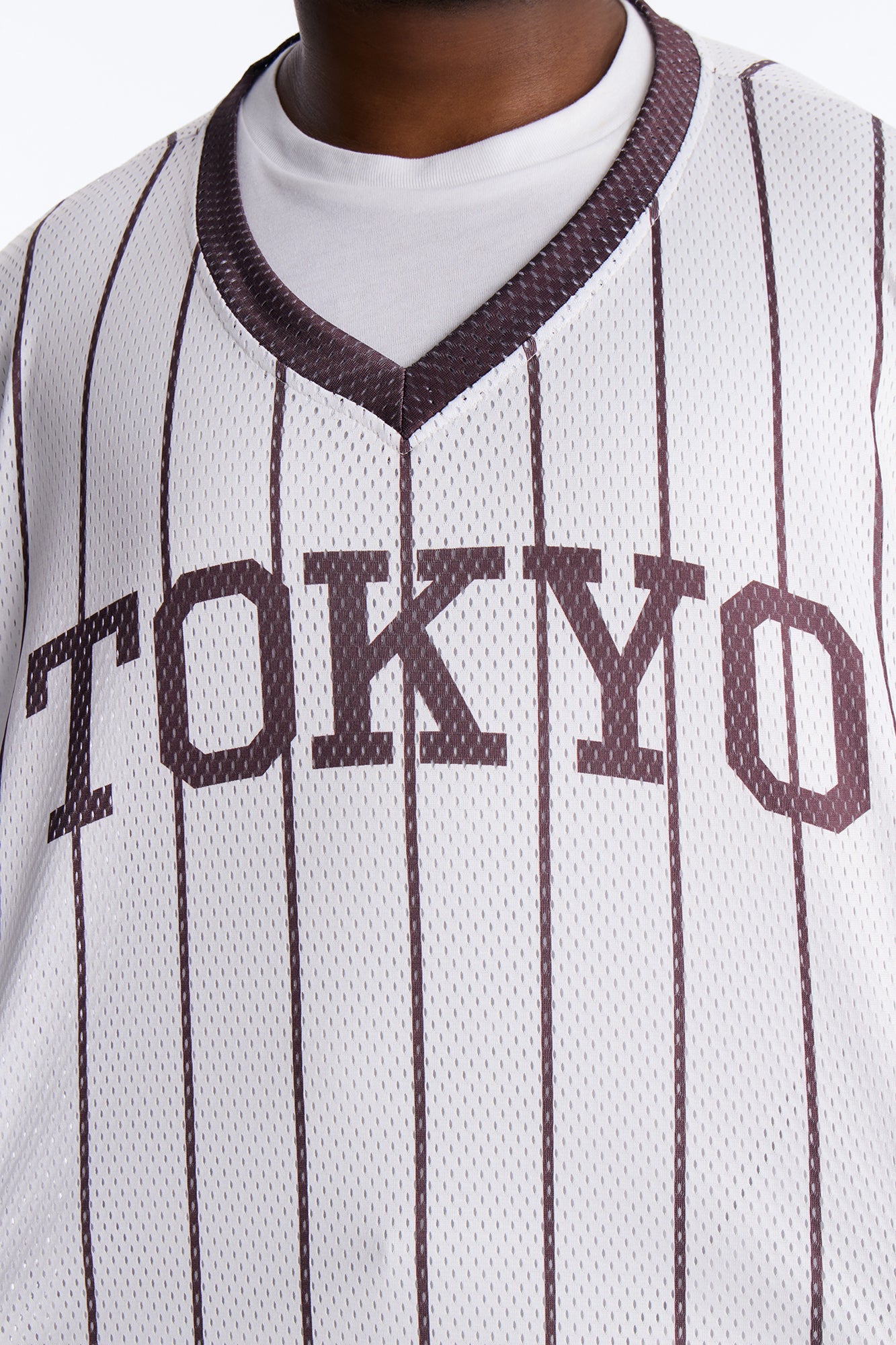Jersey Fit Tokyo V-Neck Shirt - White