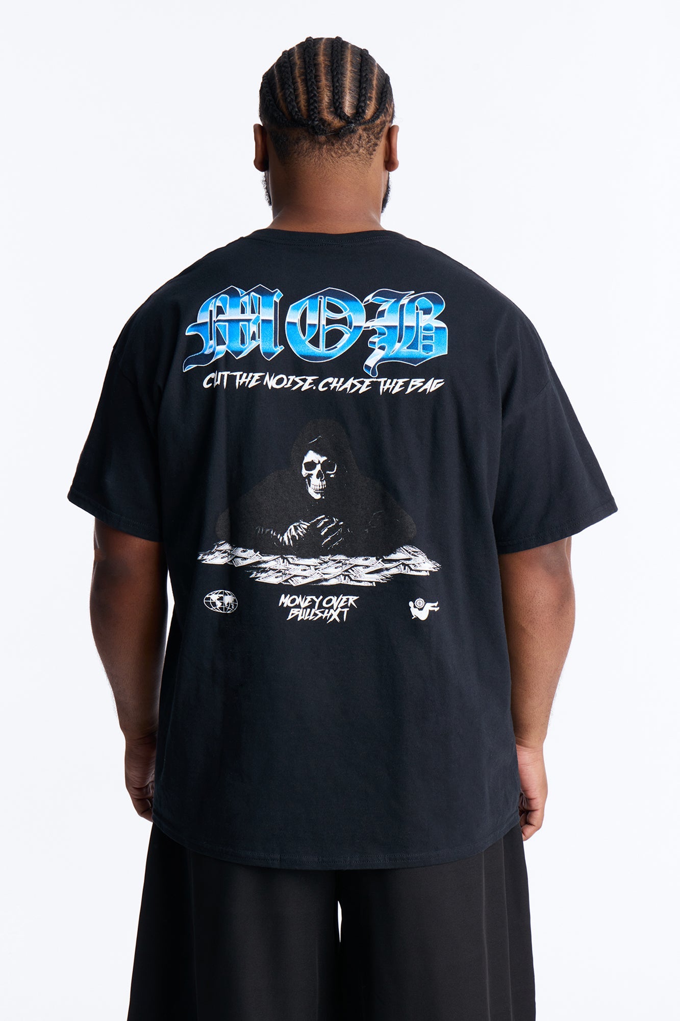 Cut The Noise Oversized Short Sleeve Tee - Black