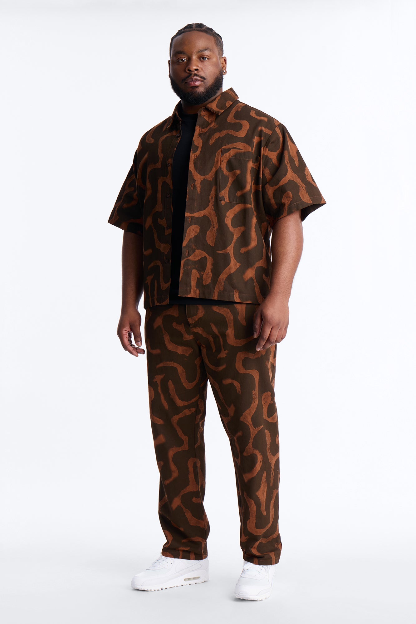 Slim Drizzled Pant - Rust