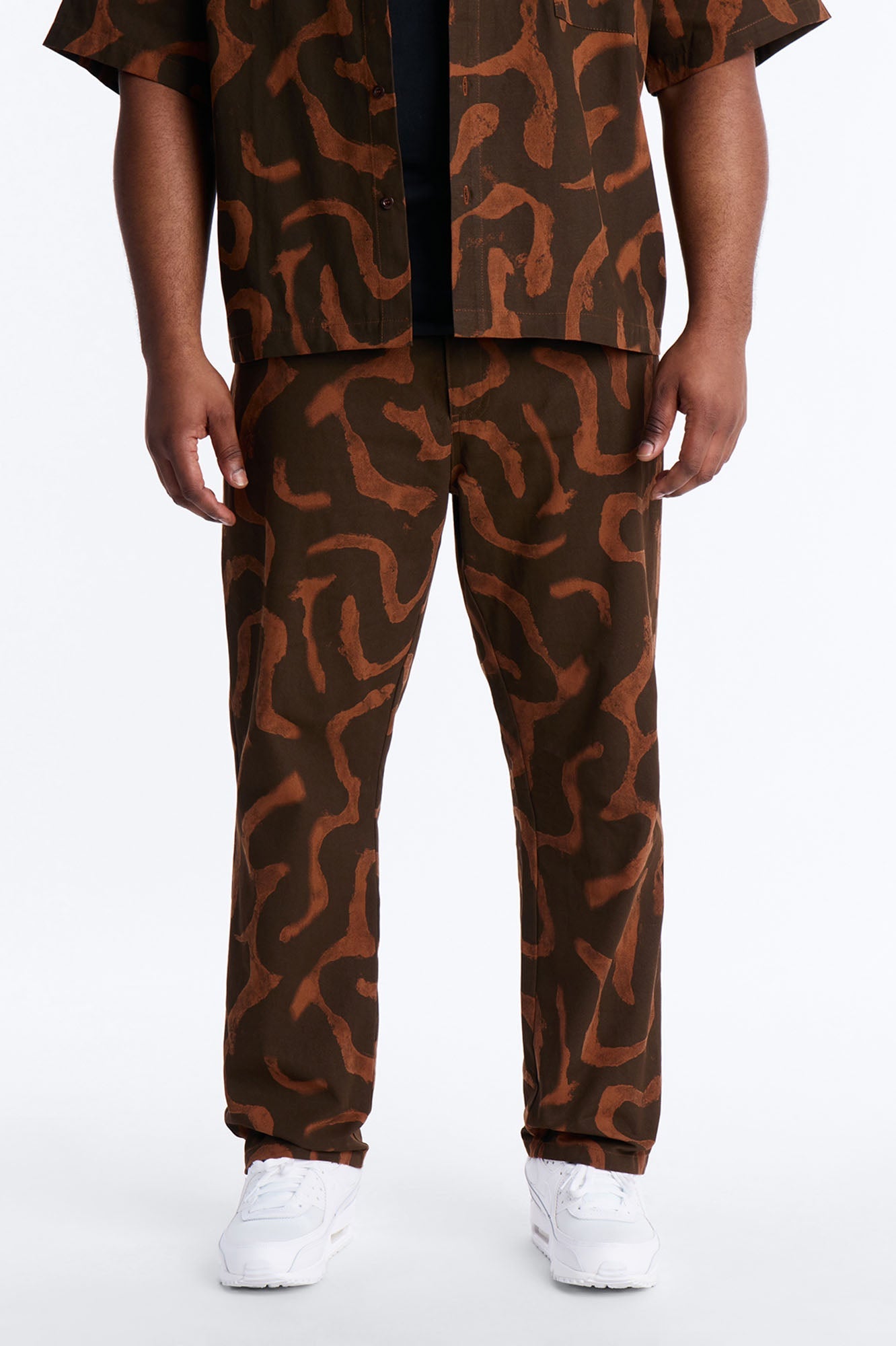 Slim Drizzled Pant - Rust