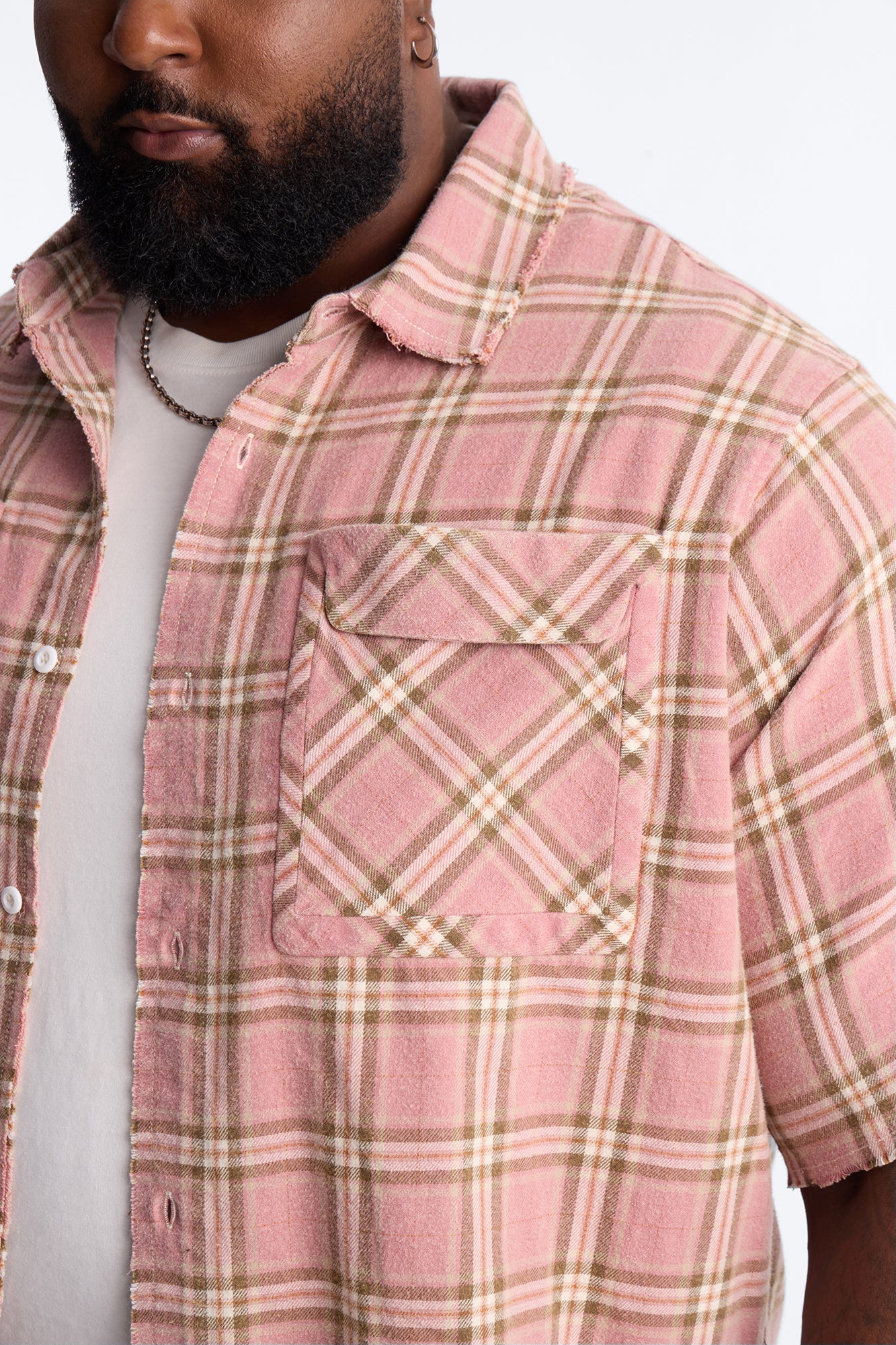 Really Really Flannel Button Up Shirt - Pink