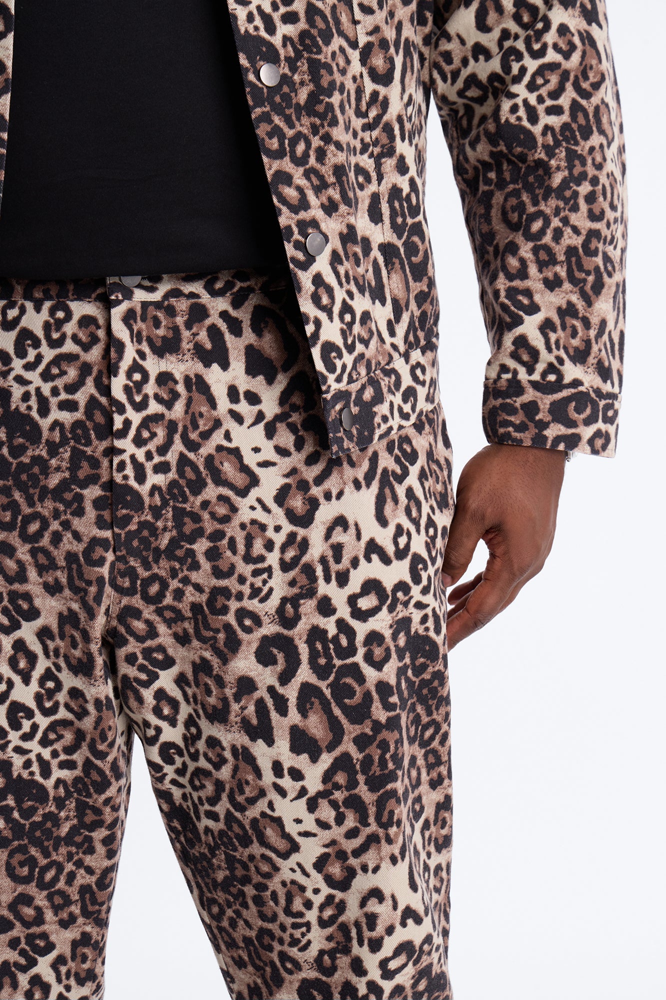 Straight Flare Marcy Wild Leopard Print Pant - Brown