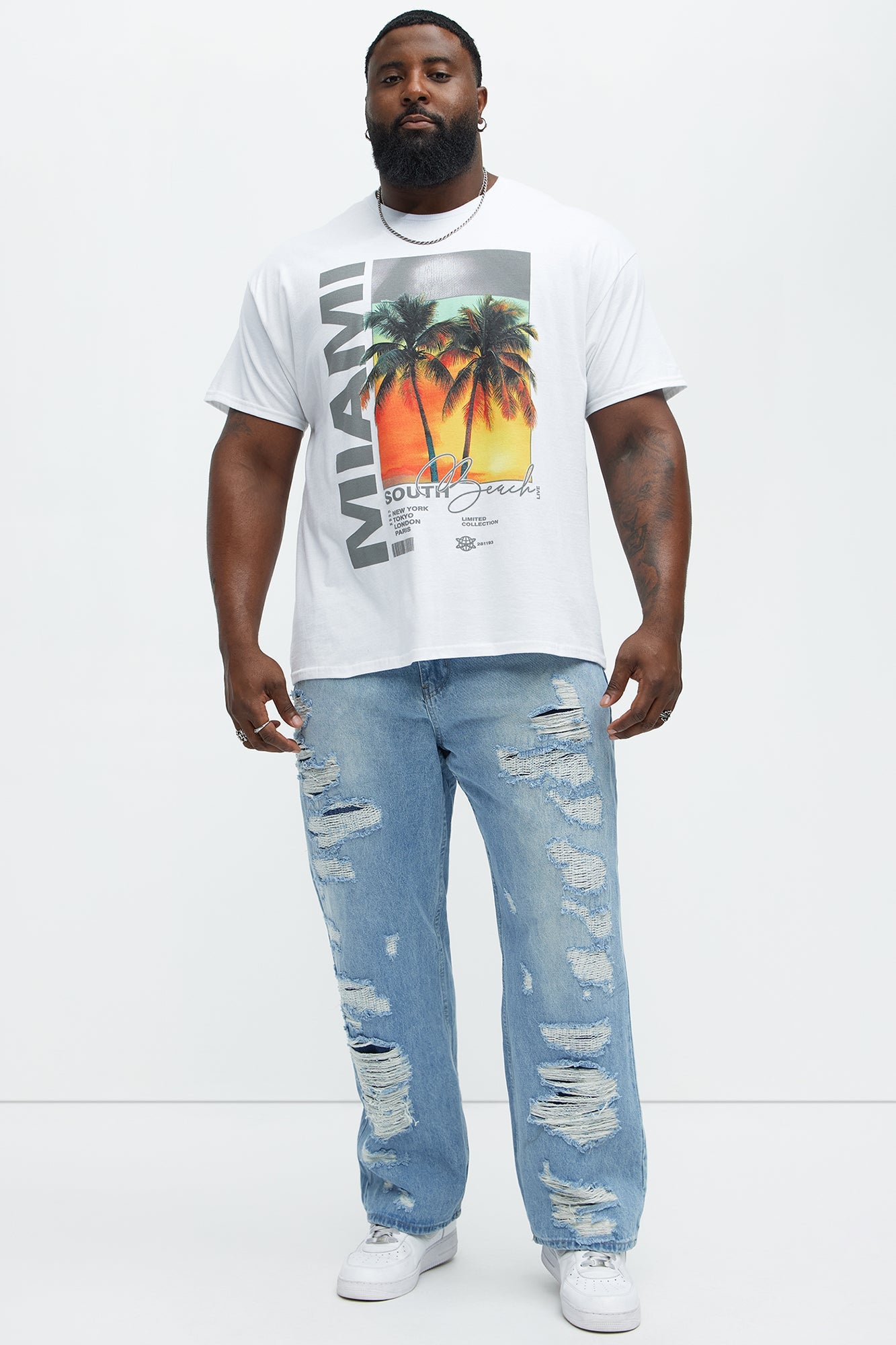 Miami South Beach Short Sleeve Tee - White