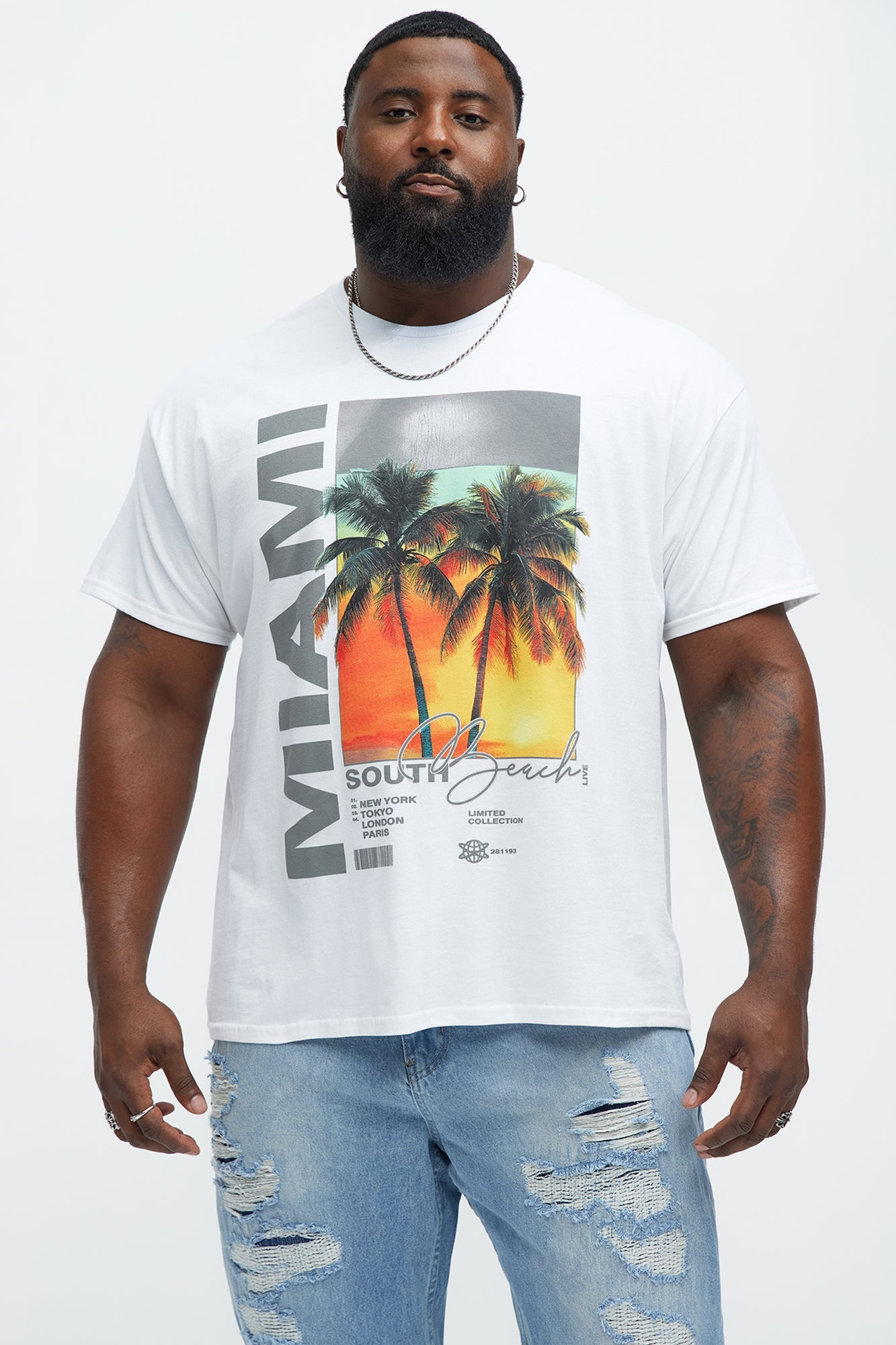 Miami South Beach Short Sleeve Tee - White