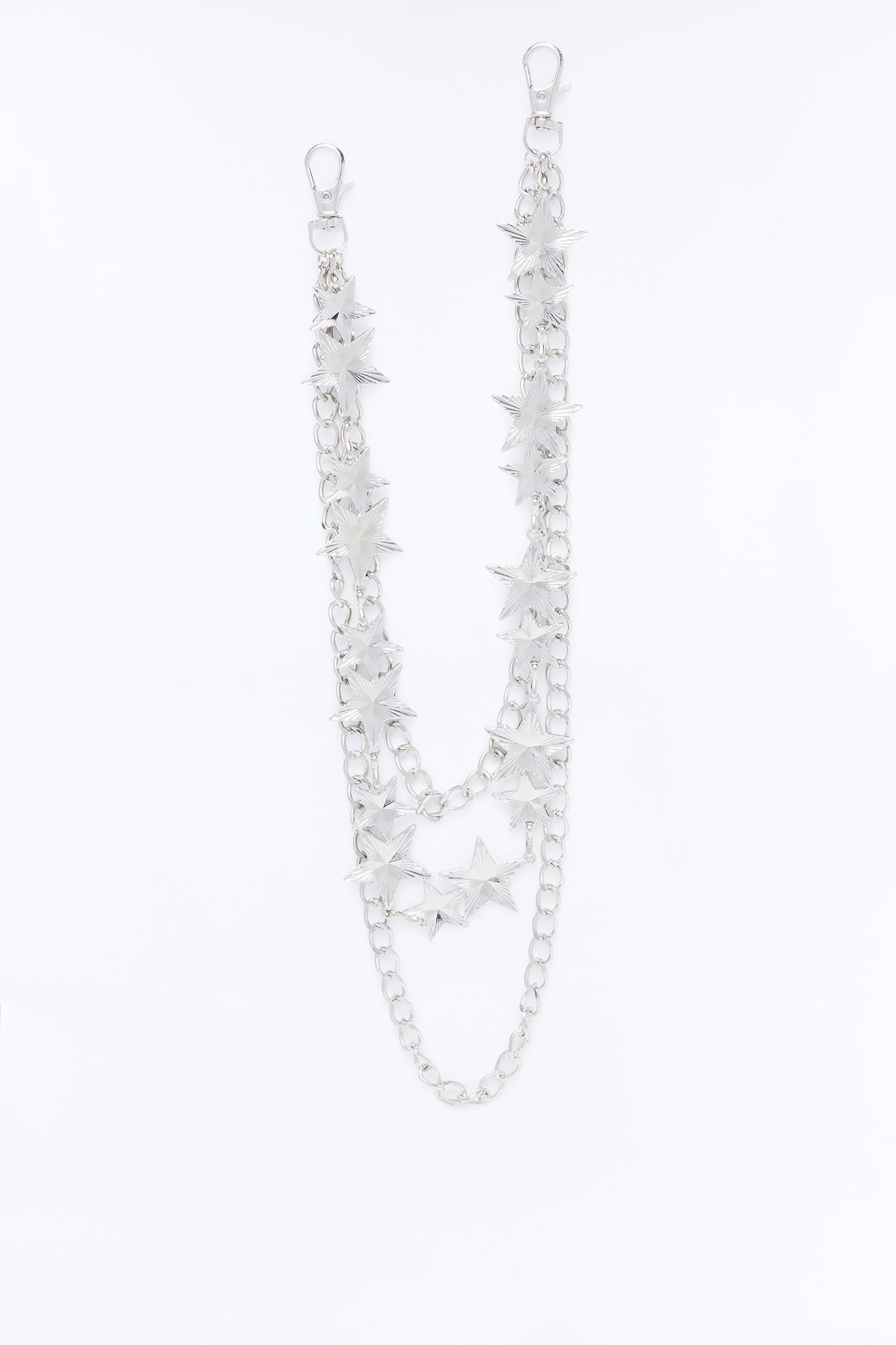 Cosmic Edge Layered Pant Chain - Silver