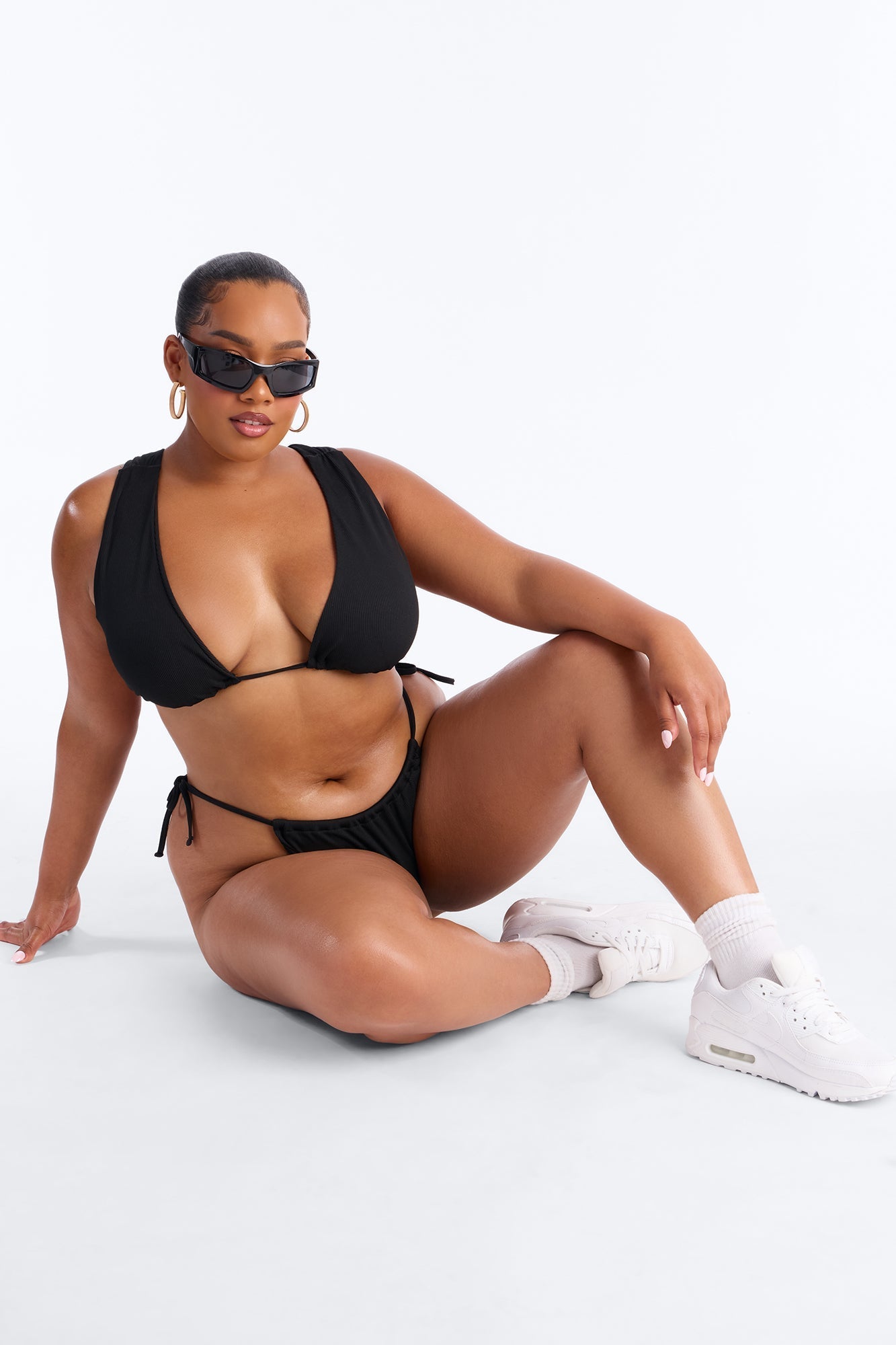 Caterina 2 Piece Halter Bikini Set - Black NEWFASHIONEDGE