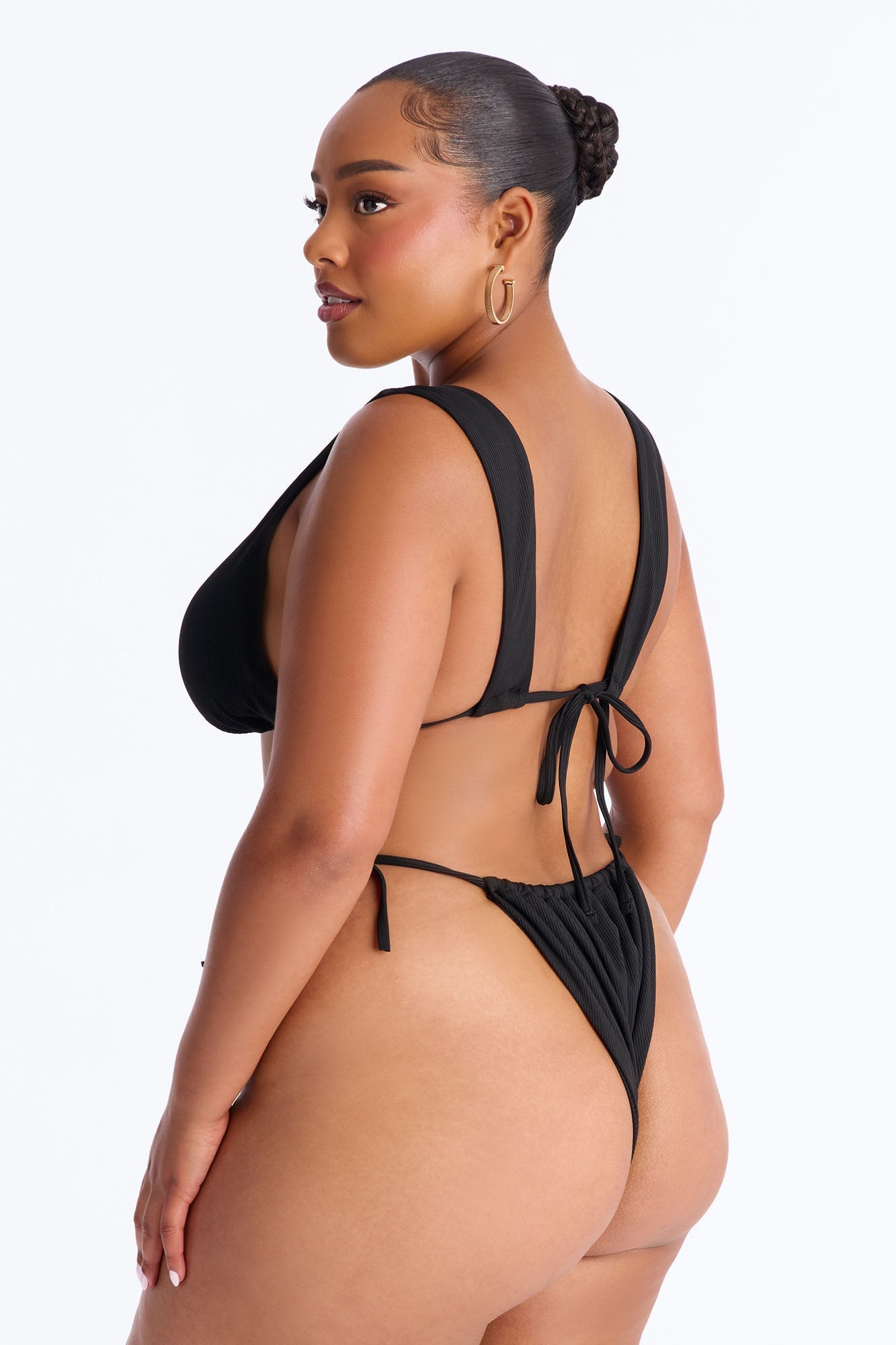 Caterina 2 Piece Halter Bikini Set - Black NEWFASHIONEDGE