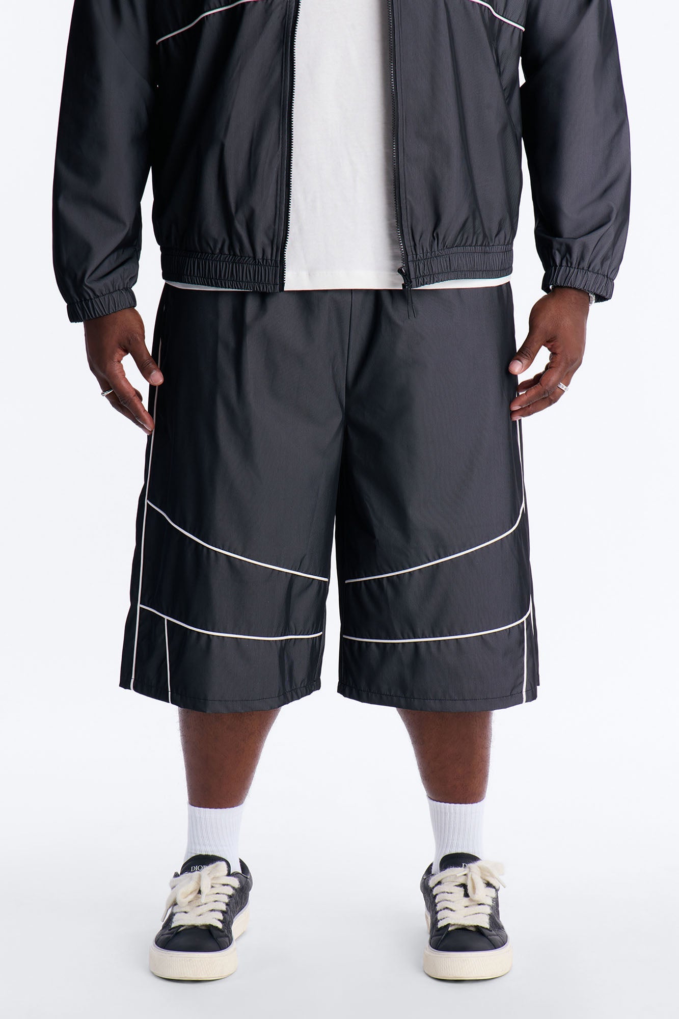 Baggy Chroma Reflective Mesh Overlay Short - PlatinumIce