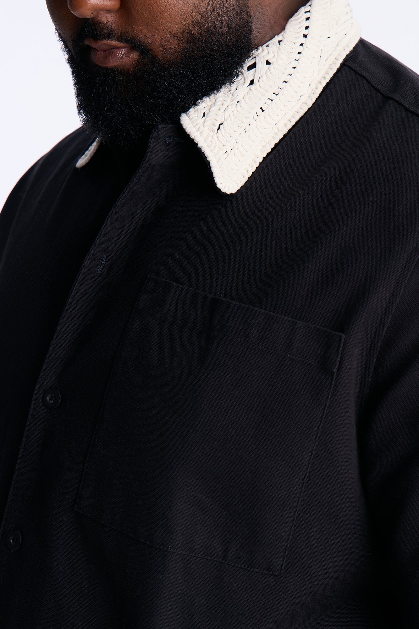 Relaxed Wild Desert Dreams Button Up Shirt - Black
