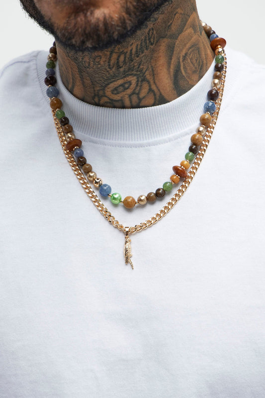 Downing Stacked Necklace - Multi Color